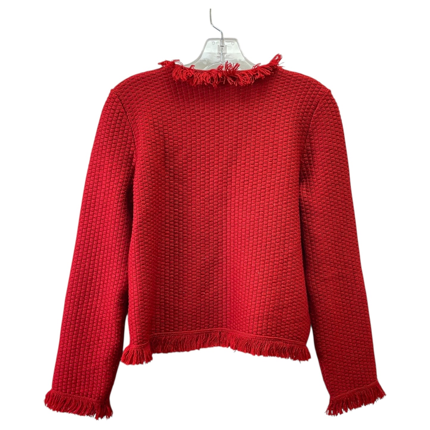 Blazer Designer By Carolina Herrera In Red, Size:M