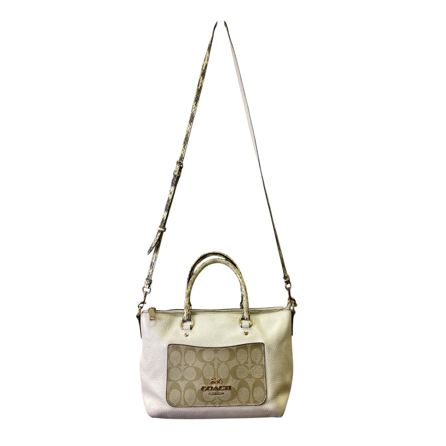 HANDBAG DESIGNER by COACH In CREAM, Size: SMALL