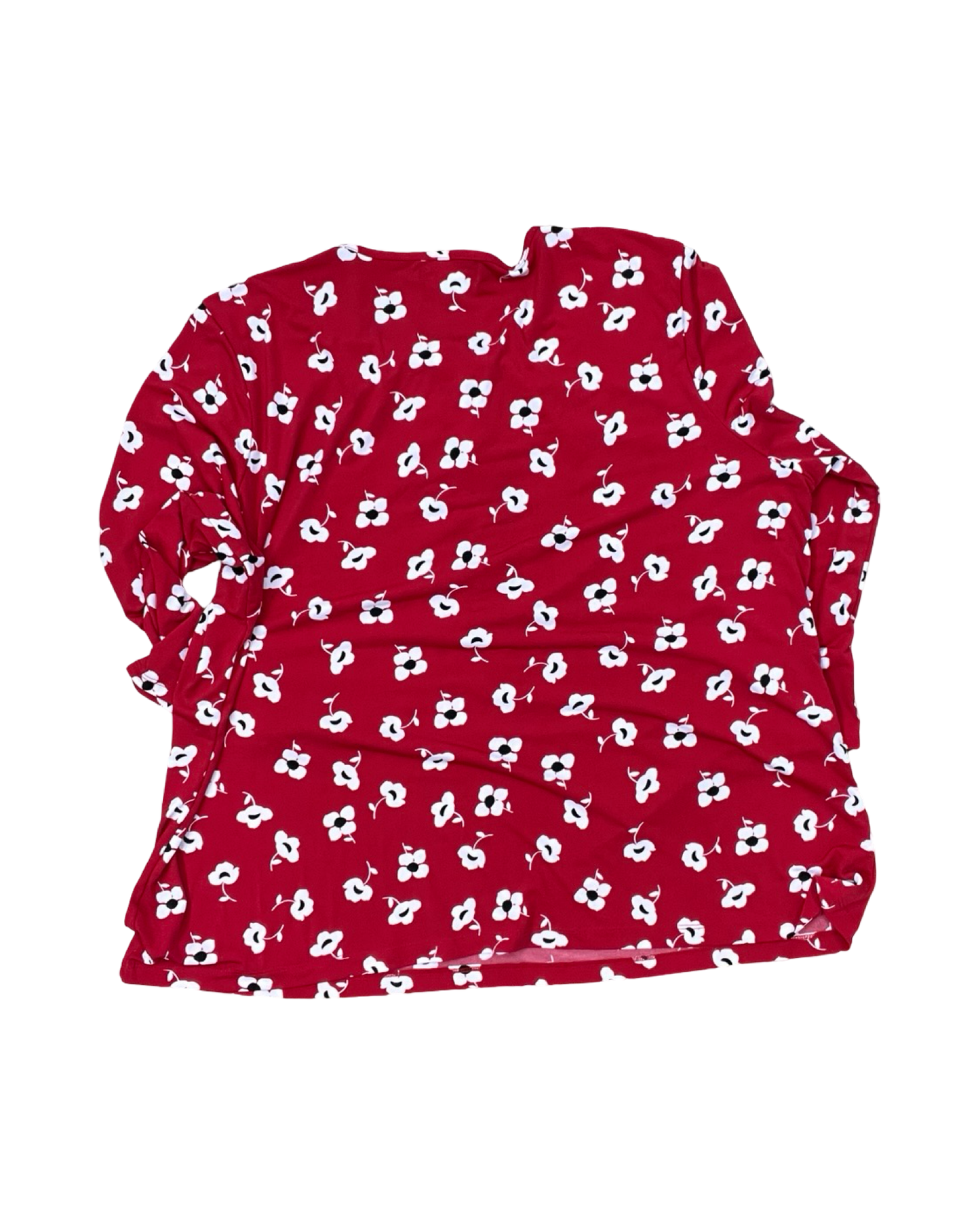 Top Ls By Liz Claiborne In Red, Size:1X