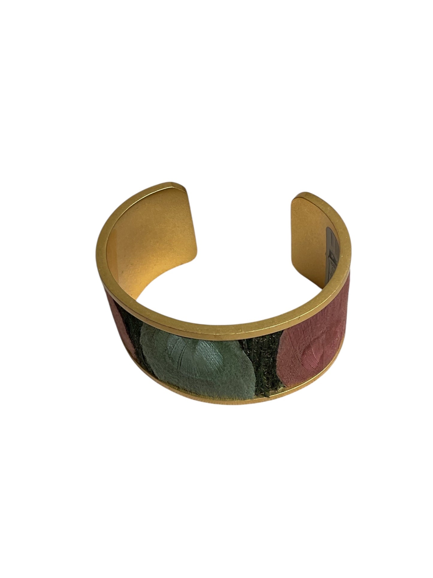 Bracelet Cuff By Cma In Green & Pink