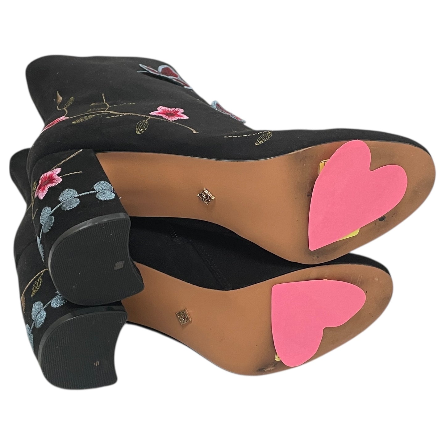 Boots Ankle Heels By Nanette Lepore In Floral Print, Size:8