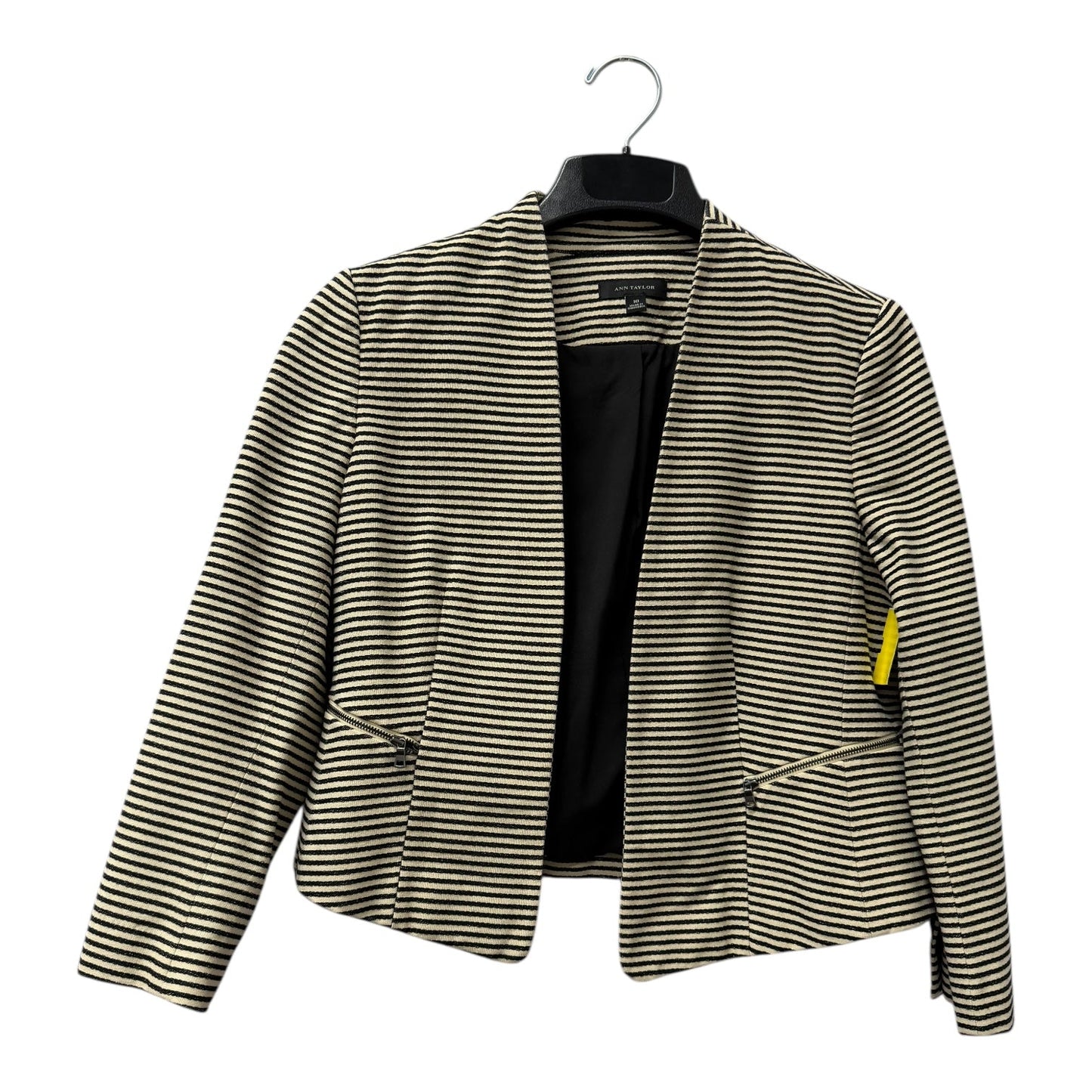 Blazer By Ann Taylor In Black & Cream, Size:M