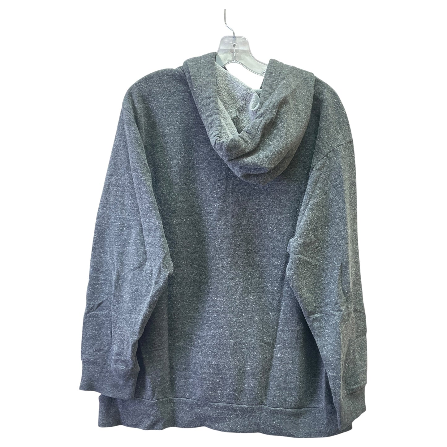 Athletic Sweatshirt Hoodie By Pink In Grey, Size:L