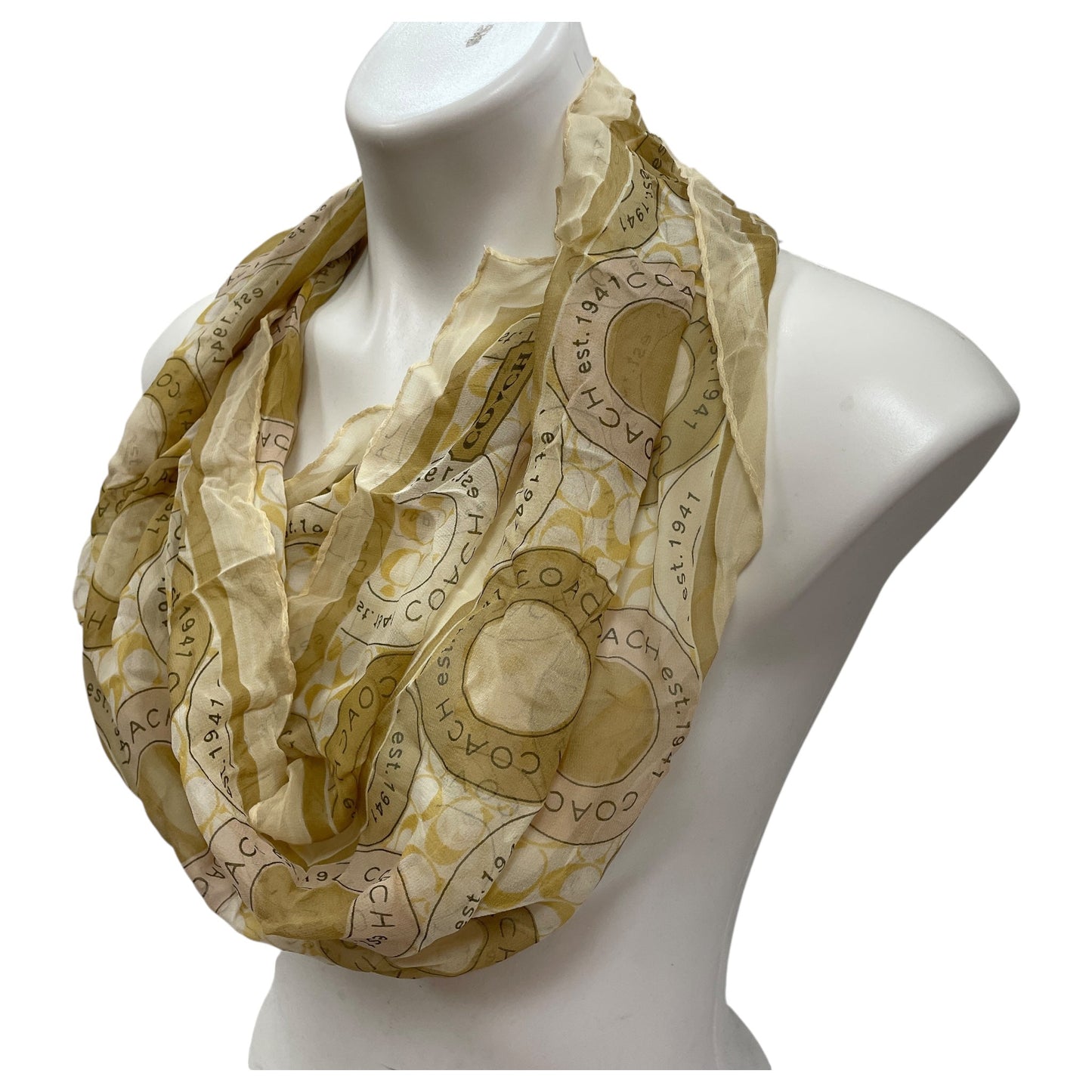 Scarf Designer By Coach In Beige
