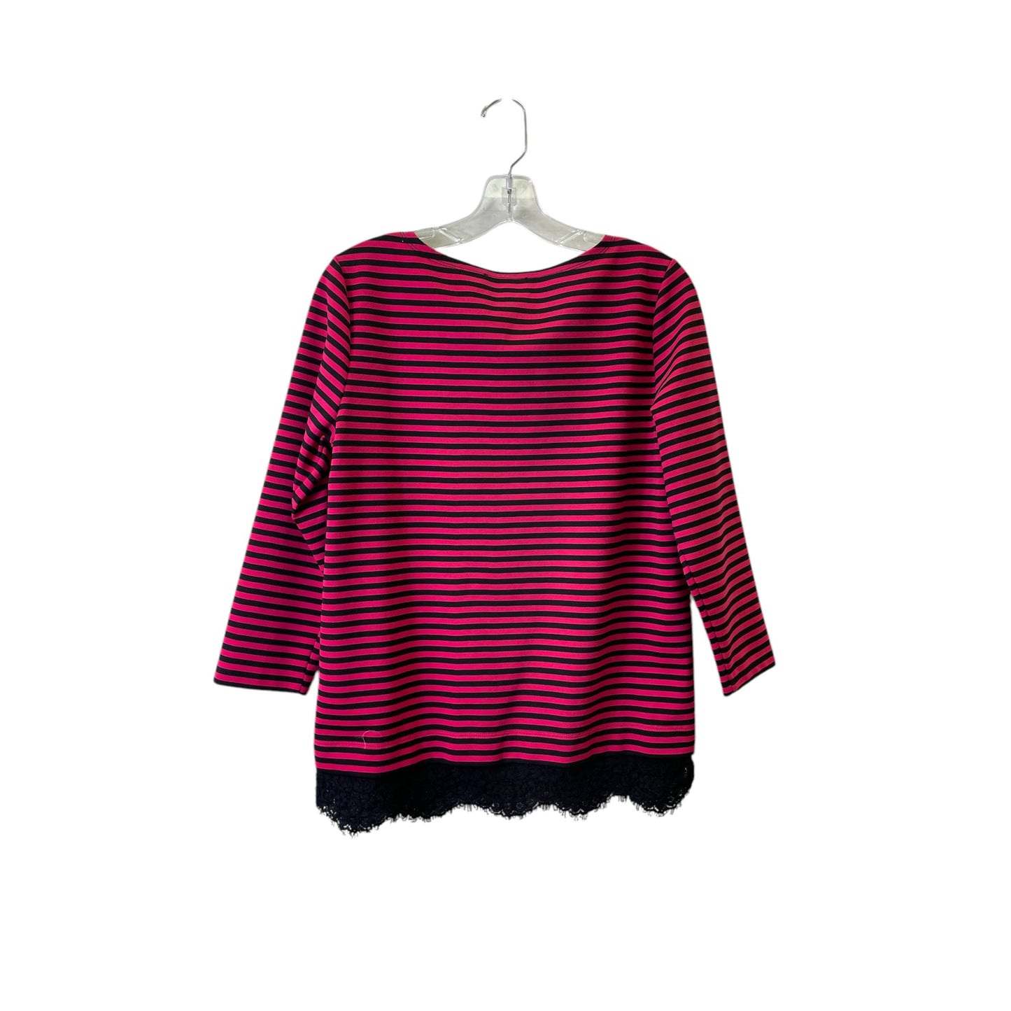 Top Ls Designer By Karl Lagerfeld In Black & Pink, Size:S