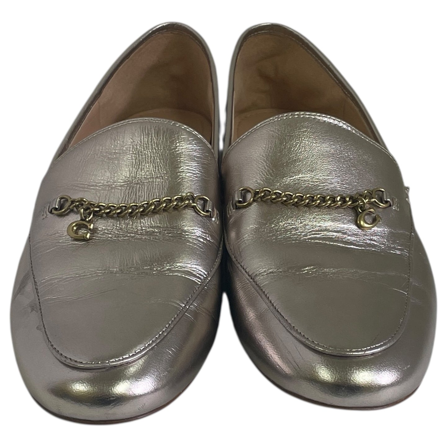 Shoes Designer By Coach In Gold, Size:8