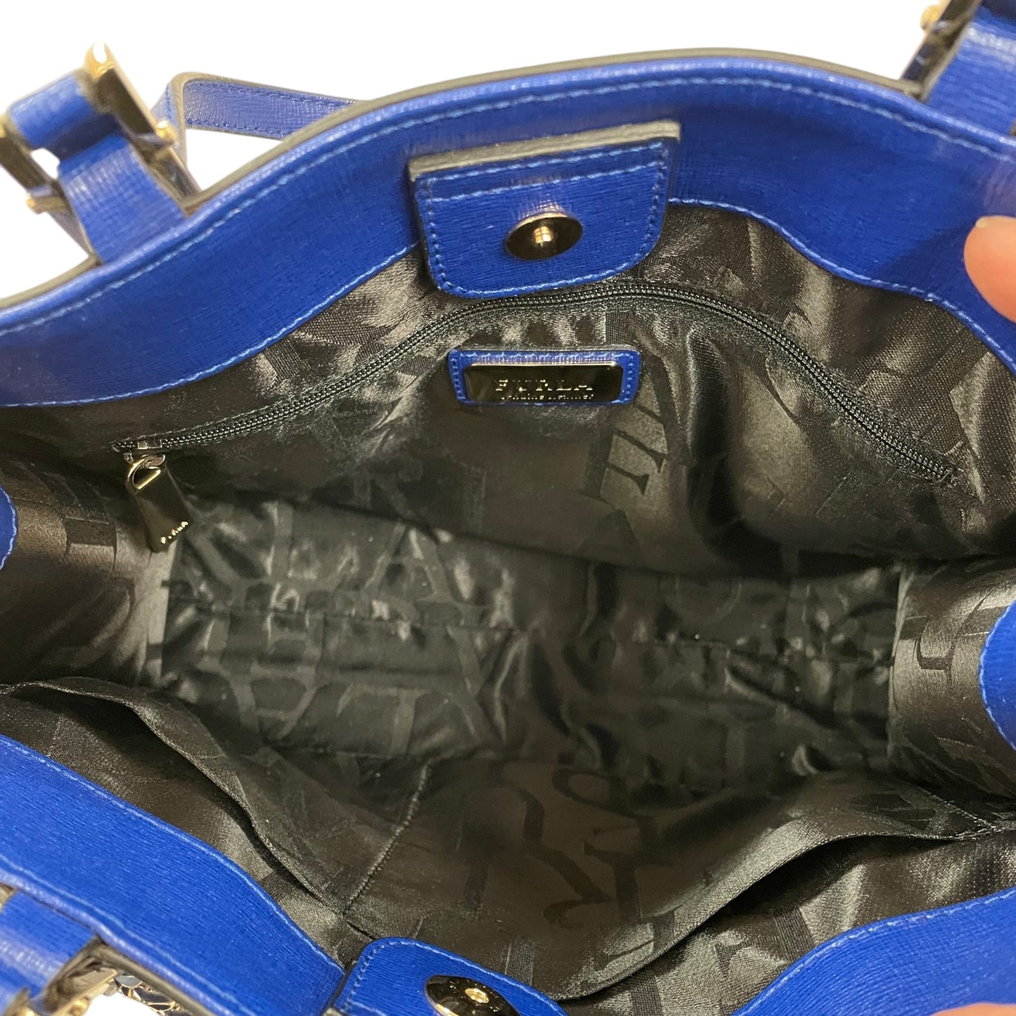 Handbag Luxury Designer By Furla In Blue, Size:Medium