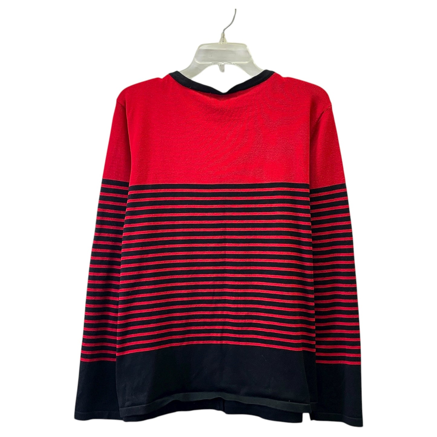 Cardigan By Karen Scott In Black & Red, Size:3X
