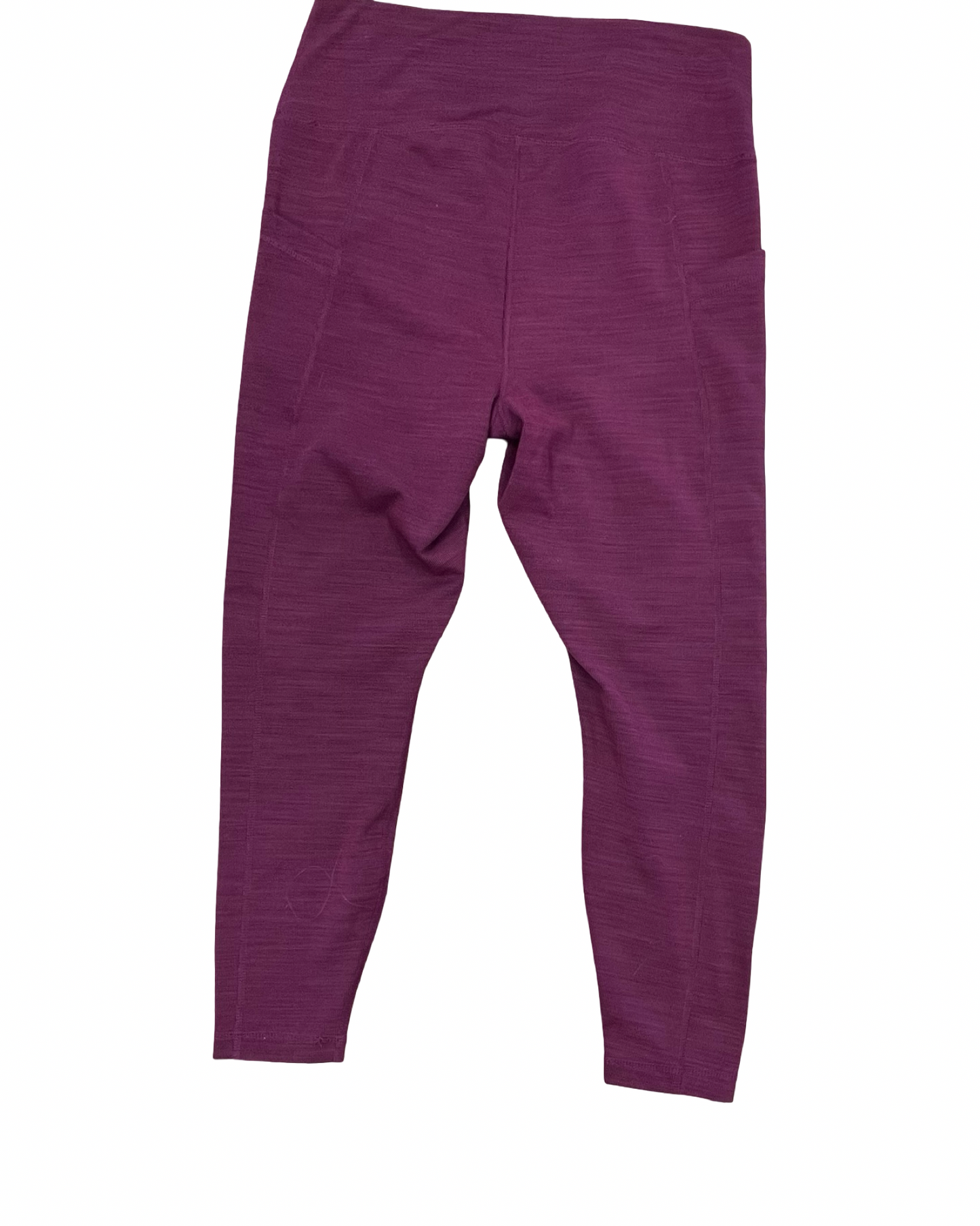 Athletic Leggings By Members Mark In Maroon, Size:1X