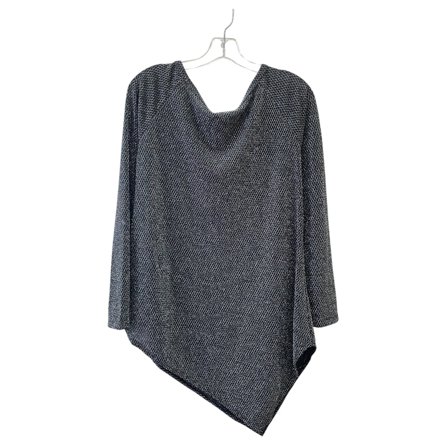 Top Ls By Karen Kane In Black & Silver, Size:Xl
