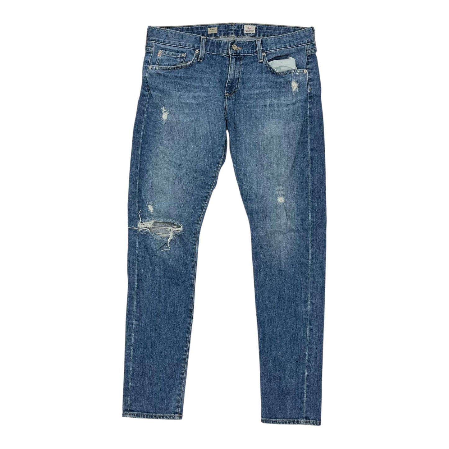 Jeans Skinny By Adriano Goldschmied In Blue Denim, Size:12