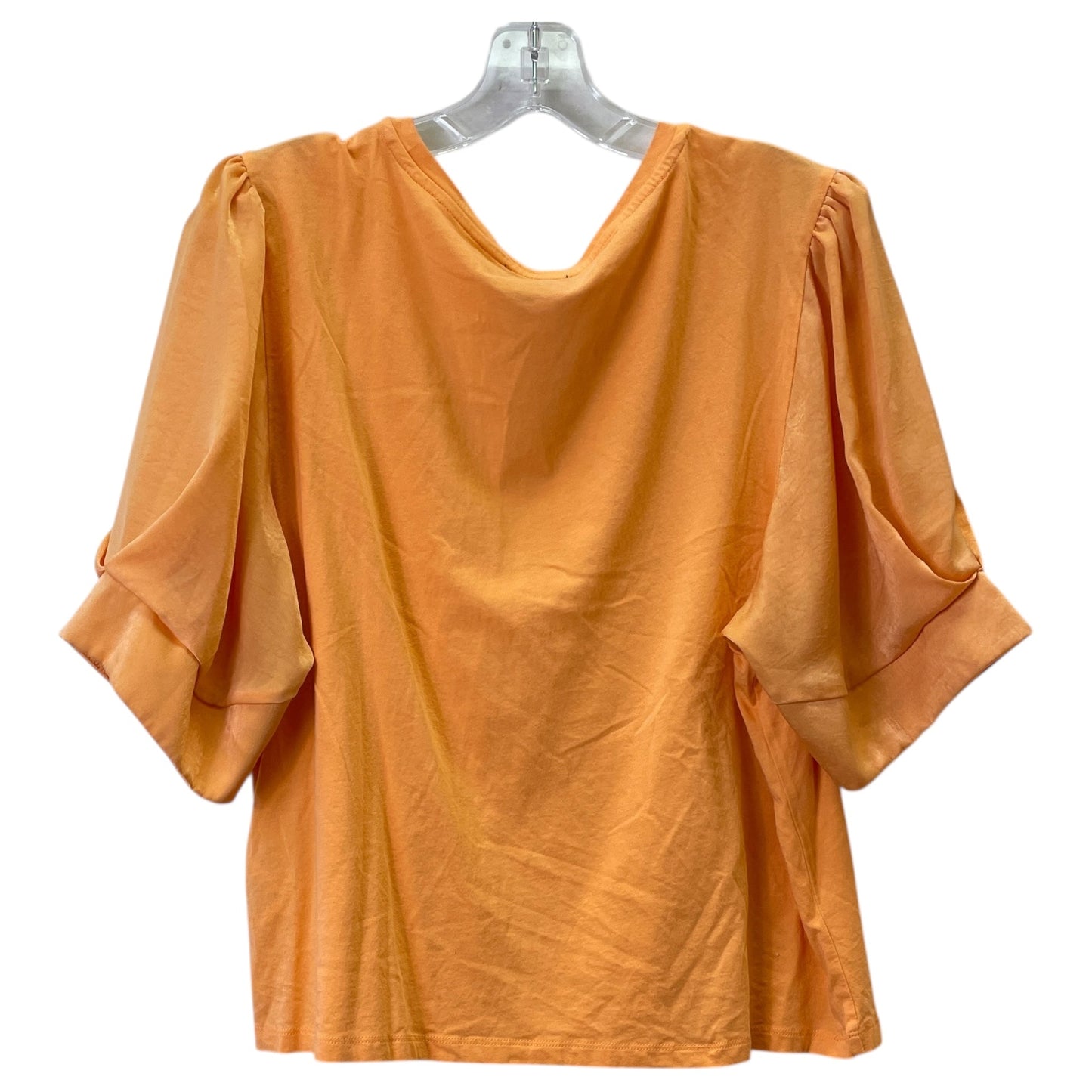 Top 3/4 Sleeve Basic By Dkny In Orange, Size:Xl
