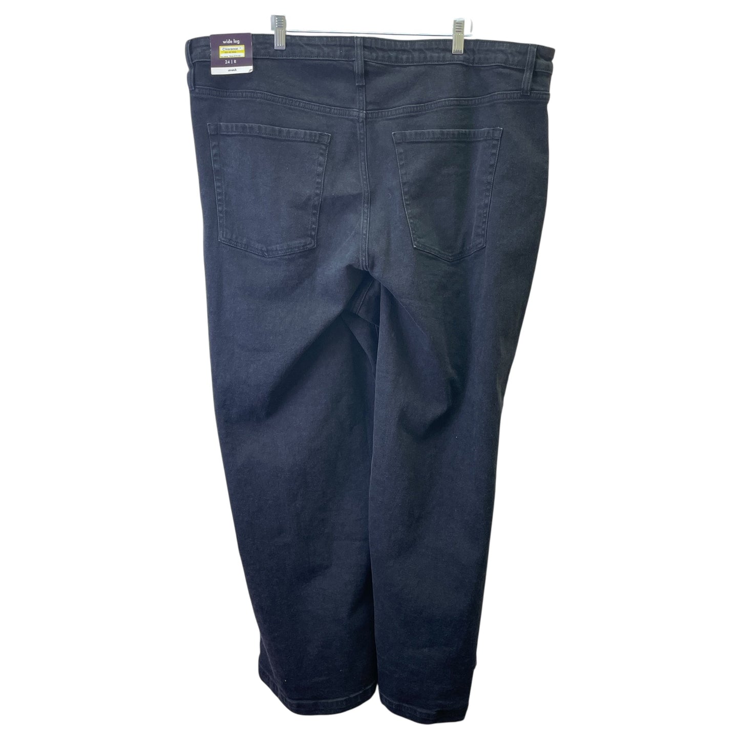 Jeans Wide Leg By Ava & Viv In Black, Size:24