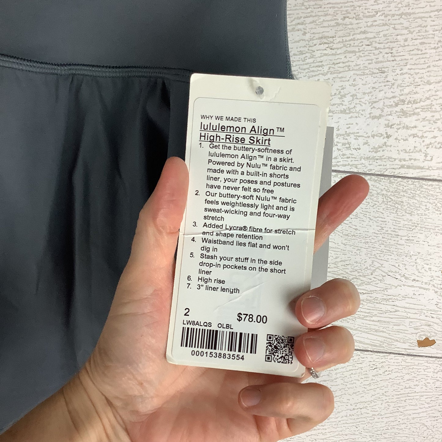 Athletic Skort By Lululemon In Grey, Size: 2