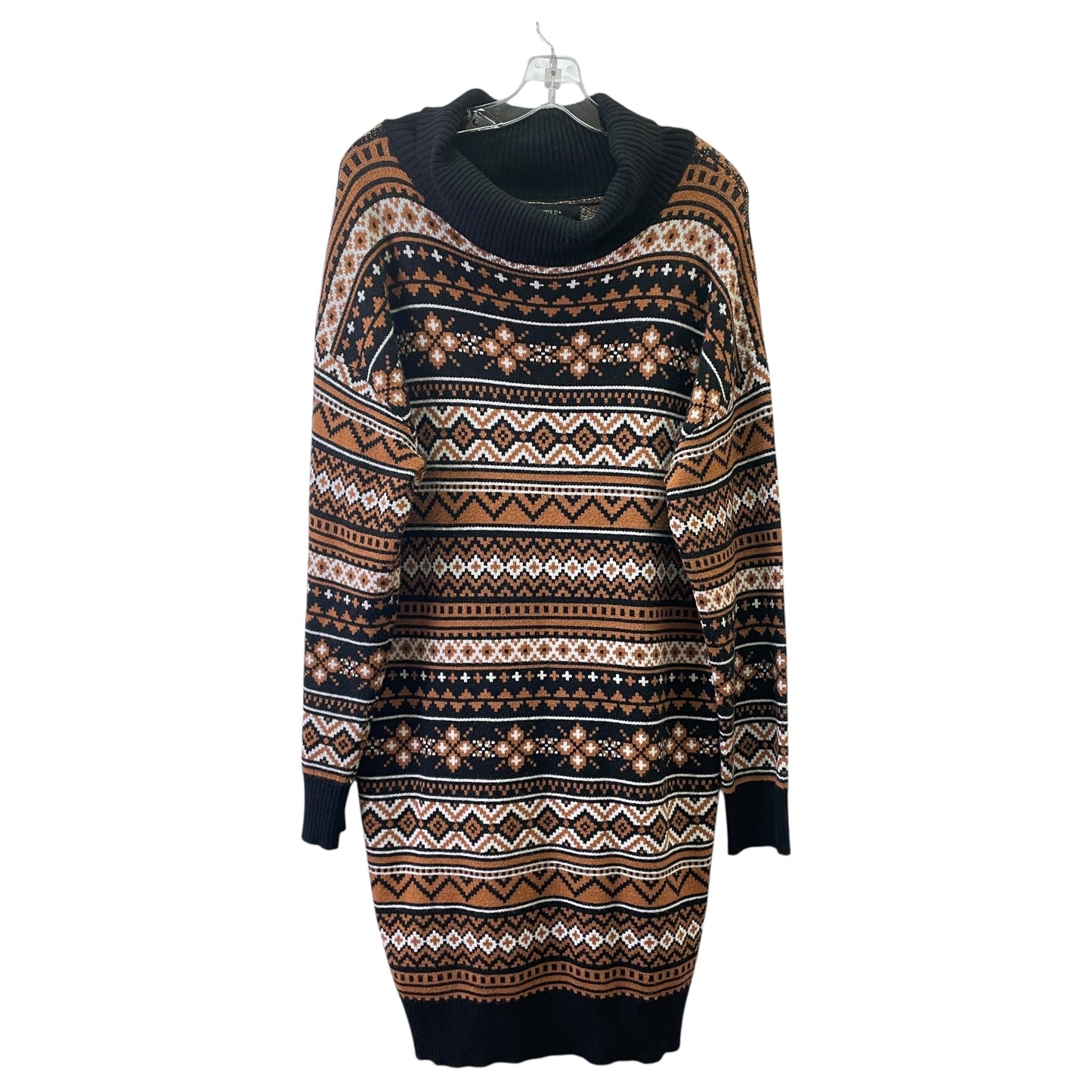 DRESS SWEATER by FOREVER 21 In BLACK & BROWN, Size: 2X