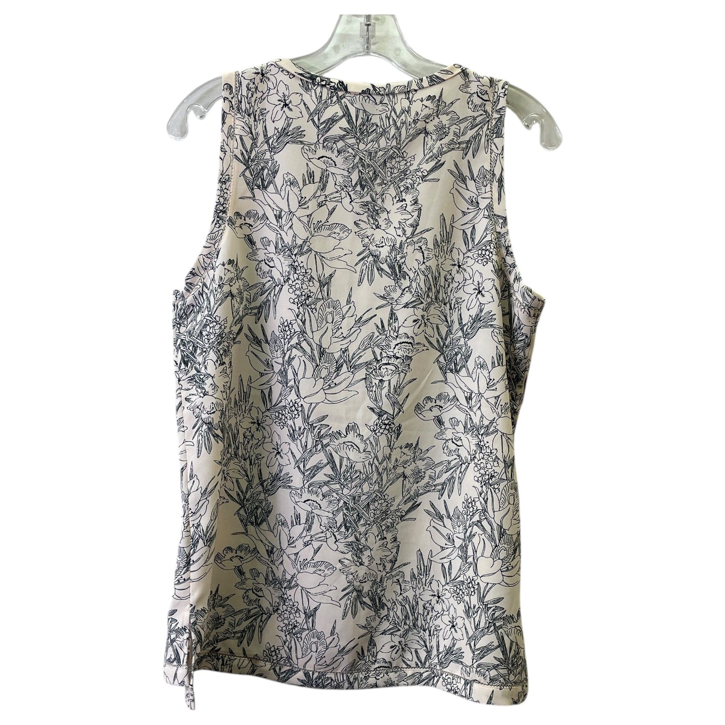 Top Sleeveless By Ann Taylor In Black & Cream, Size:M