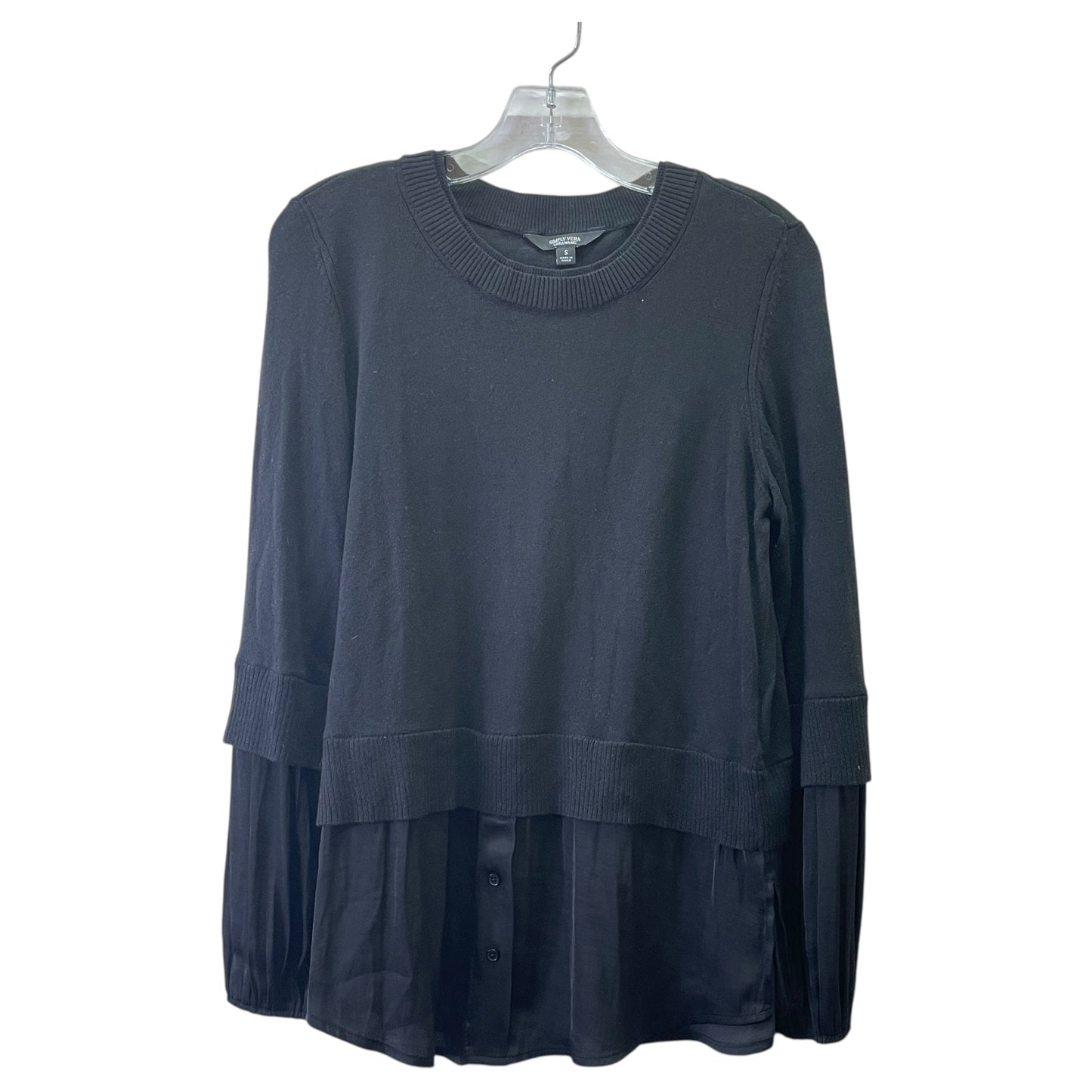 Sweater By Simply Vera In Black, Size:S