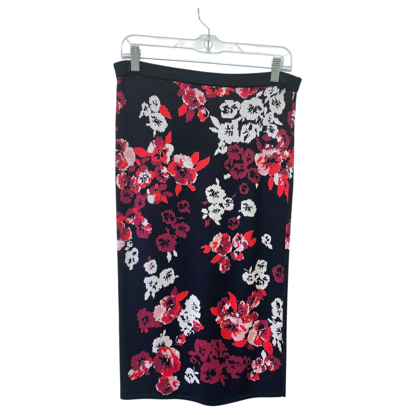 Skirt Midi By Ann Taylor In Black & Red, Size:6