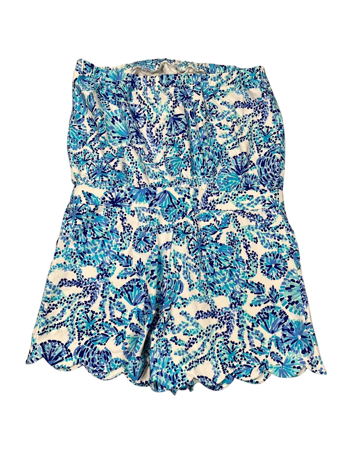 Romper By Lilly Pulitzer In Blue & White, Size:Xl