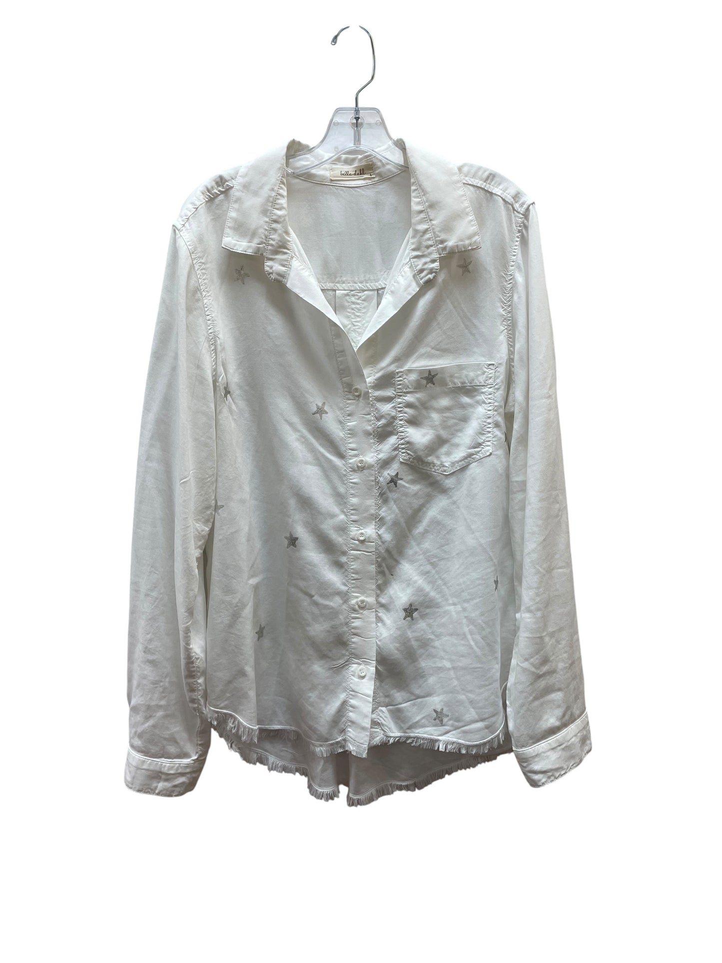 Top Ls Basic By Bella Dahl In Silver & White, Size:L