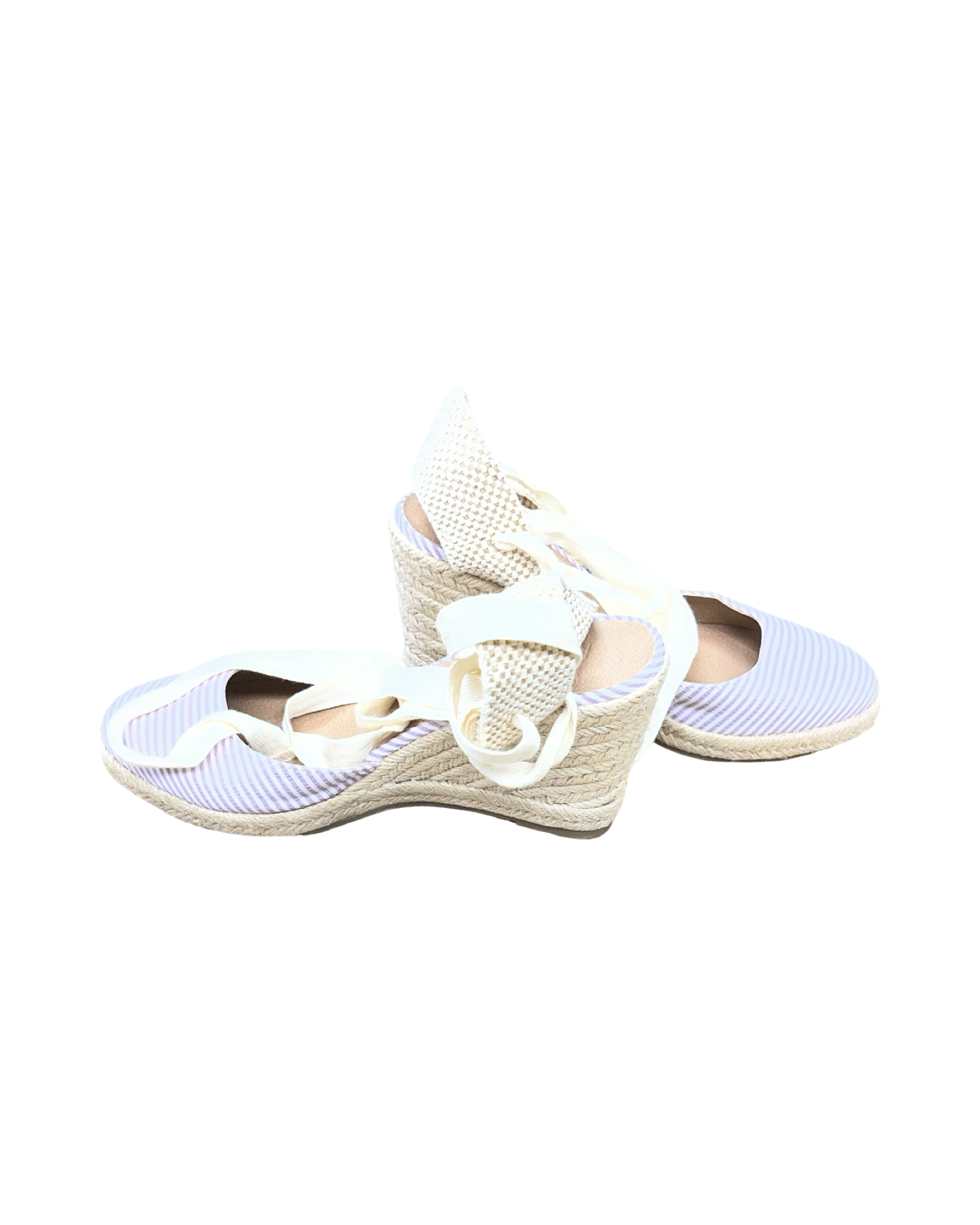 Shoes Heels Wedge By Loft In Purple, Size:6.5
