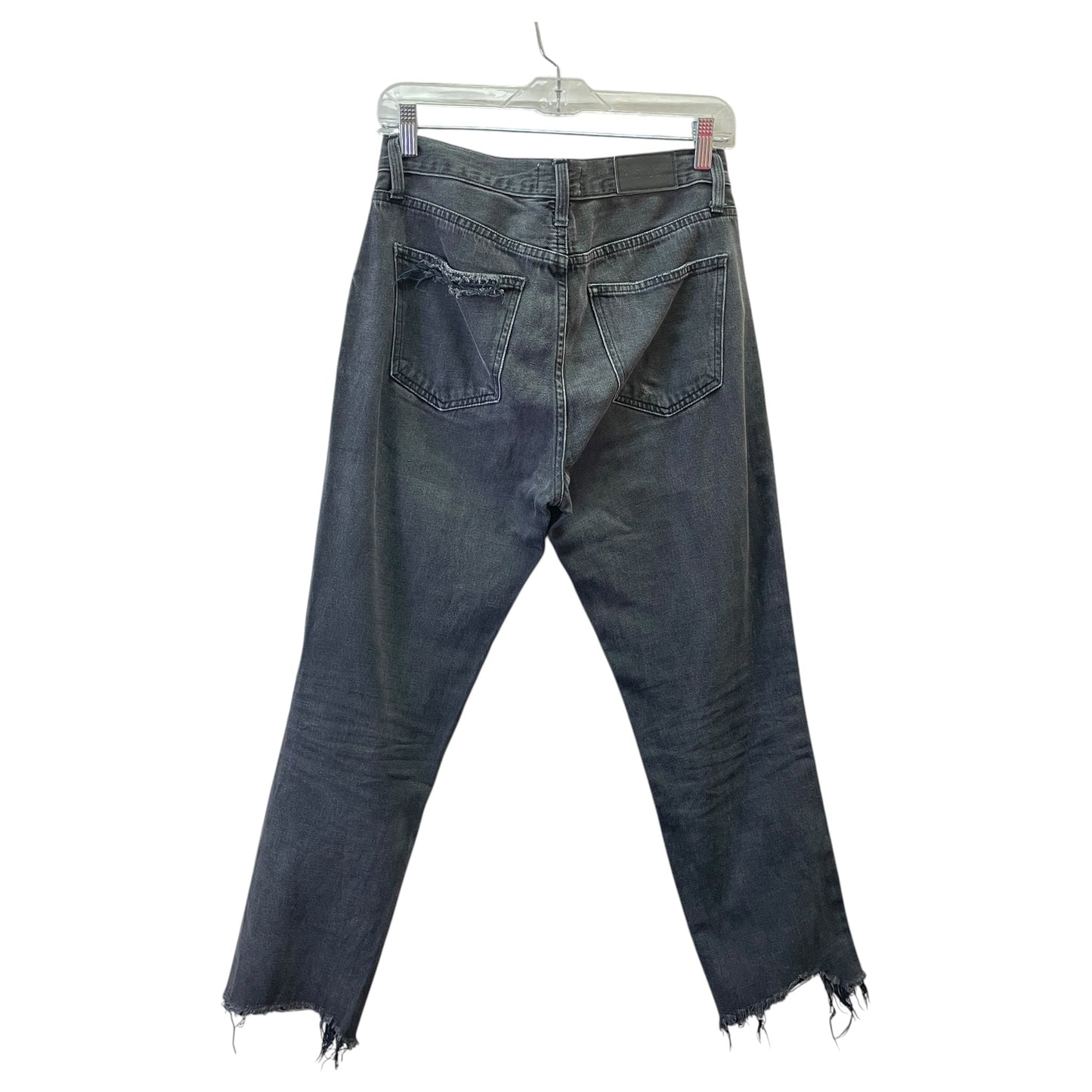 Jeans Straight By Pistola In Black Denim, Size:4