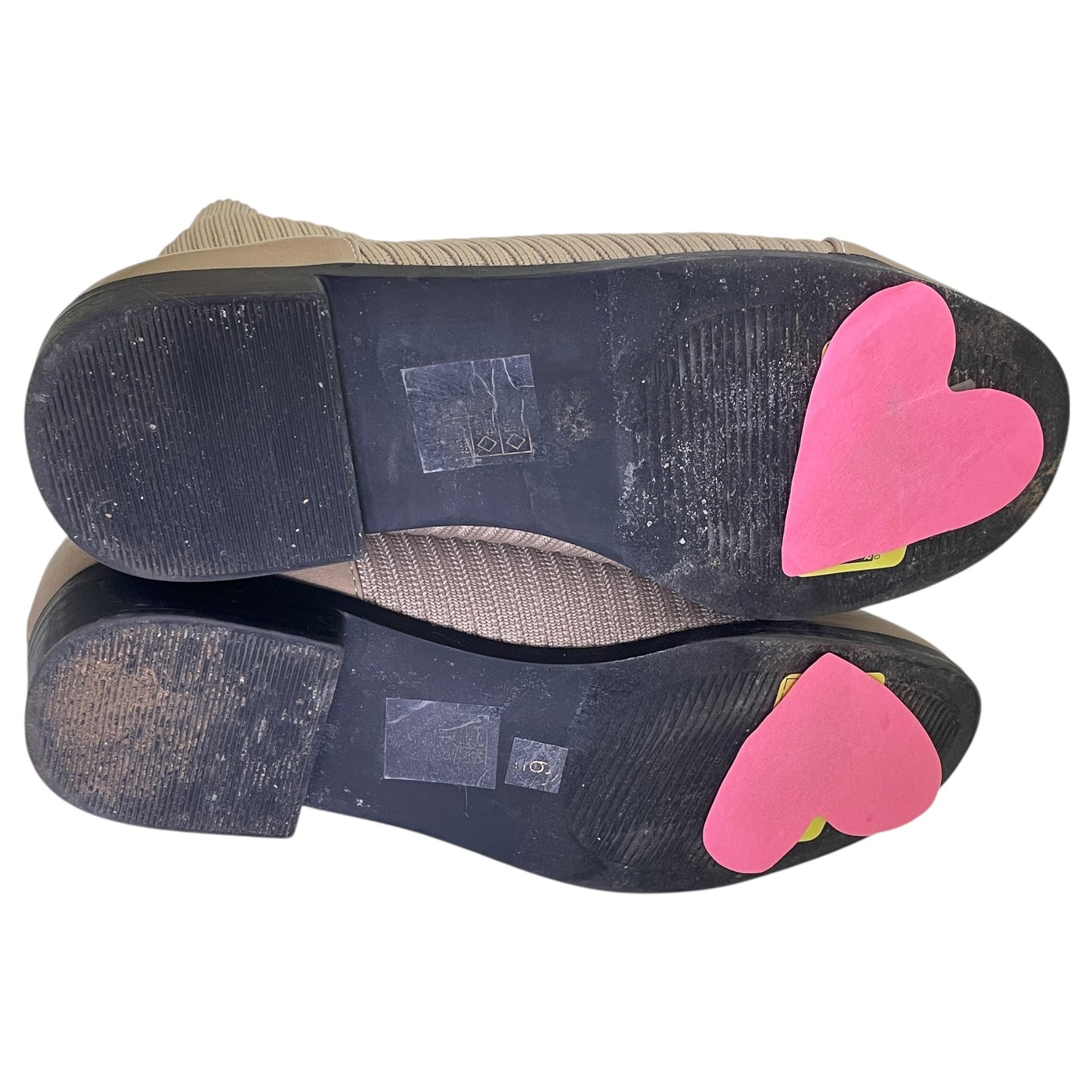 Boots Ankle Flats By Jcp In Taupe, Size:6