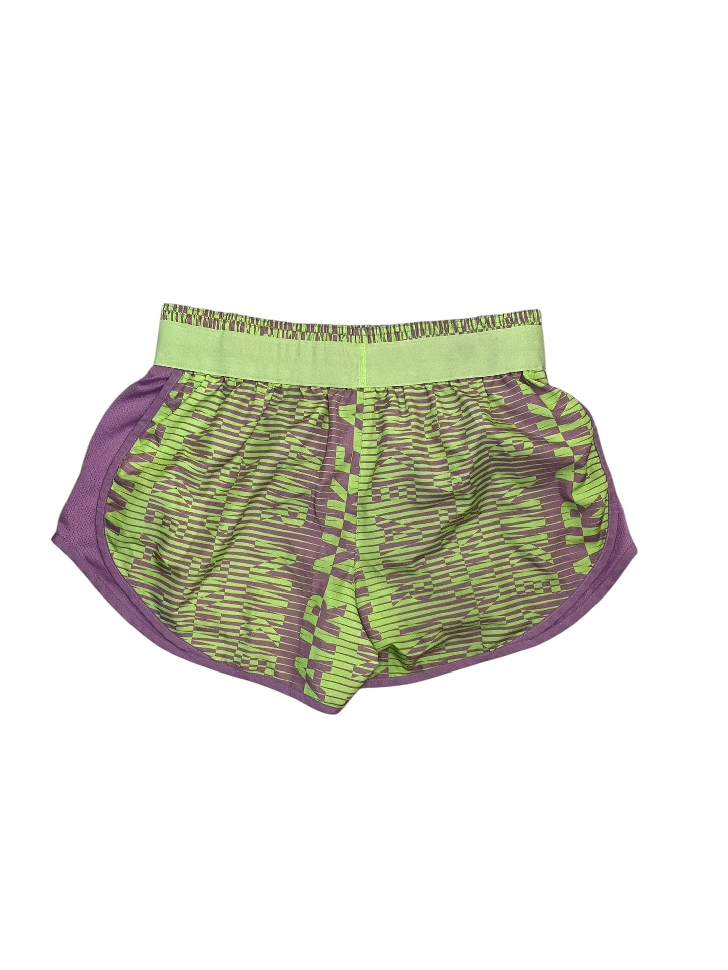 Athletic Shorts By Nike Apparel In Green & Purple, Size:M