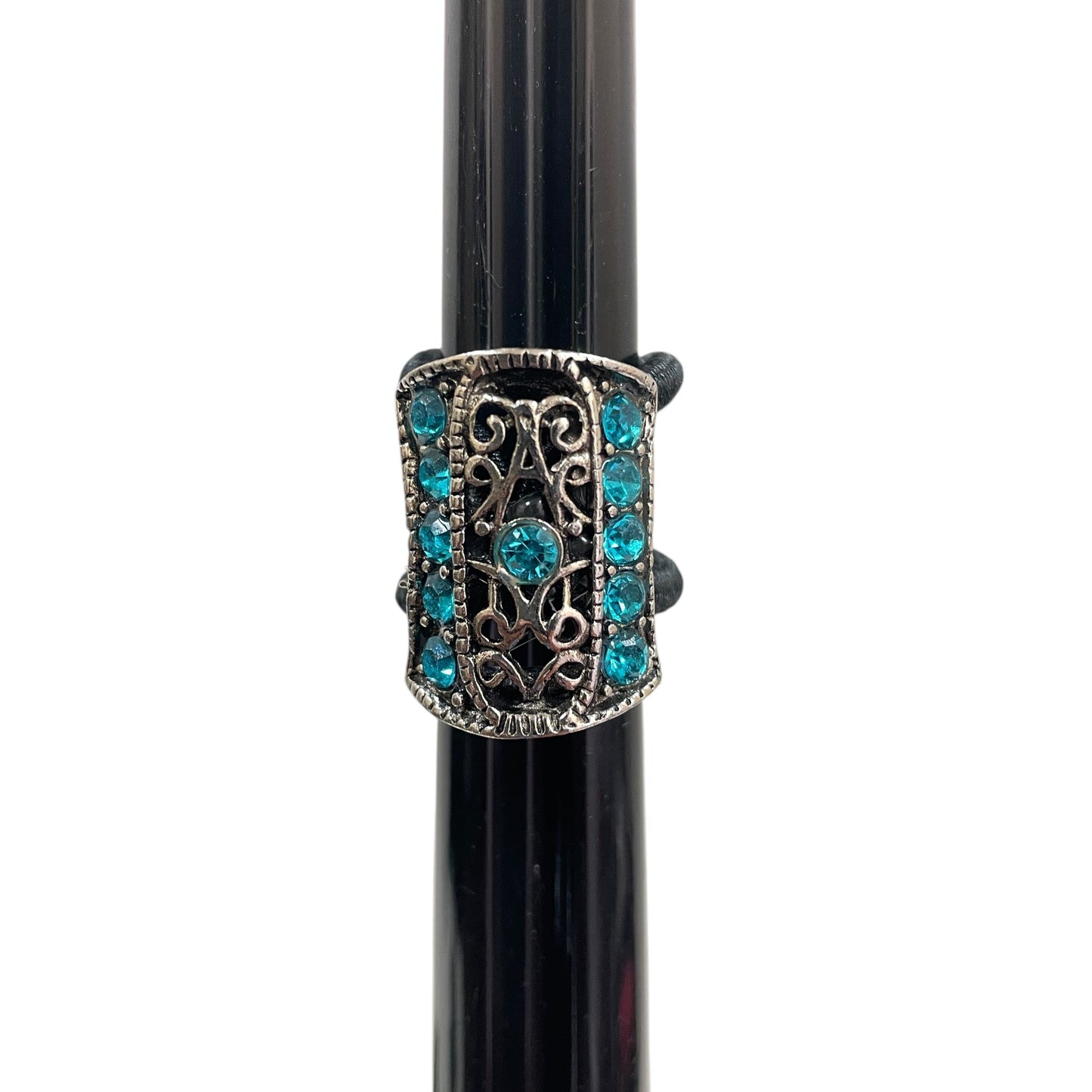 Ring Statement By Cme In Blue & Silver
