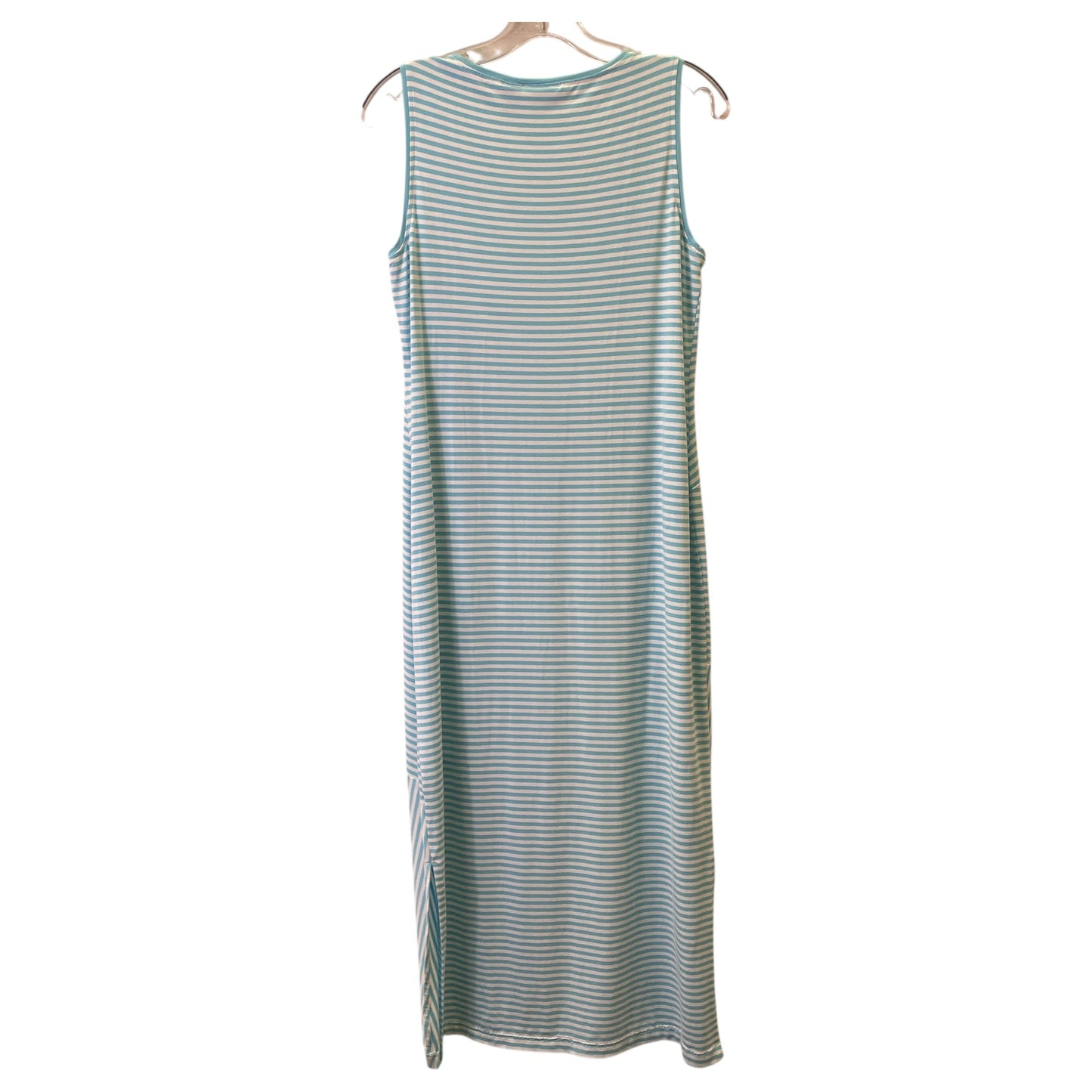 Dress Casual Maxi By Chicos In Blue & White, Size:S