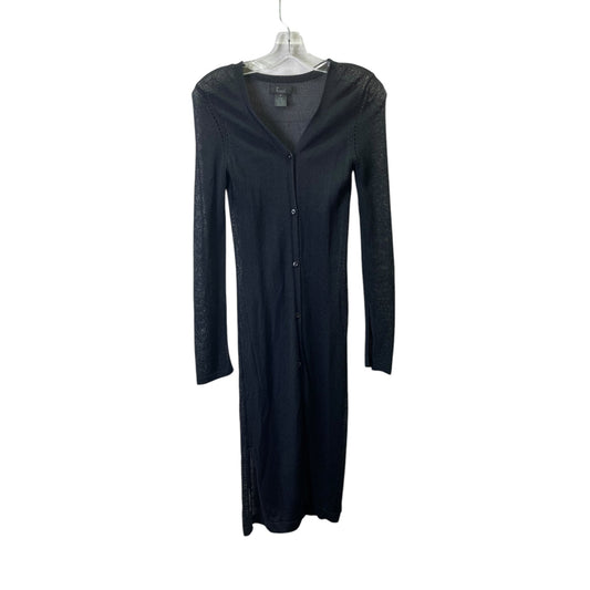 Sweater Cardigan By Frenchi In Black, Size:Xs