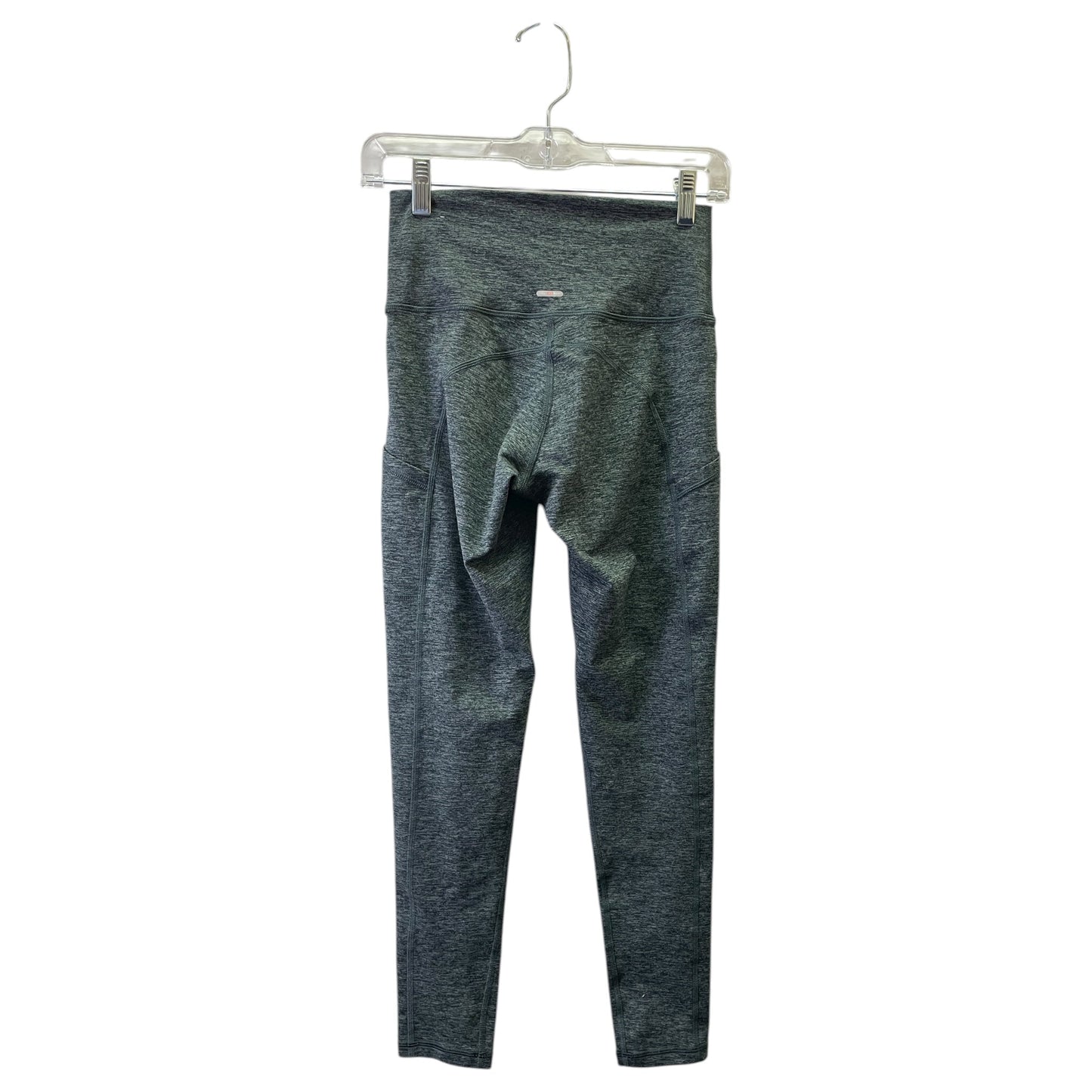 Athletic Leggings By Aerie In Black & Grey, Size:M