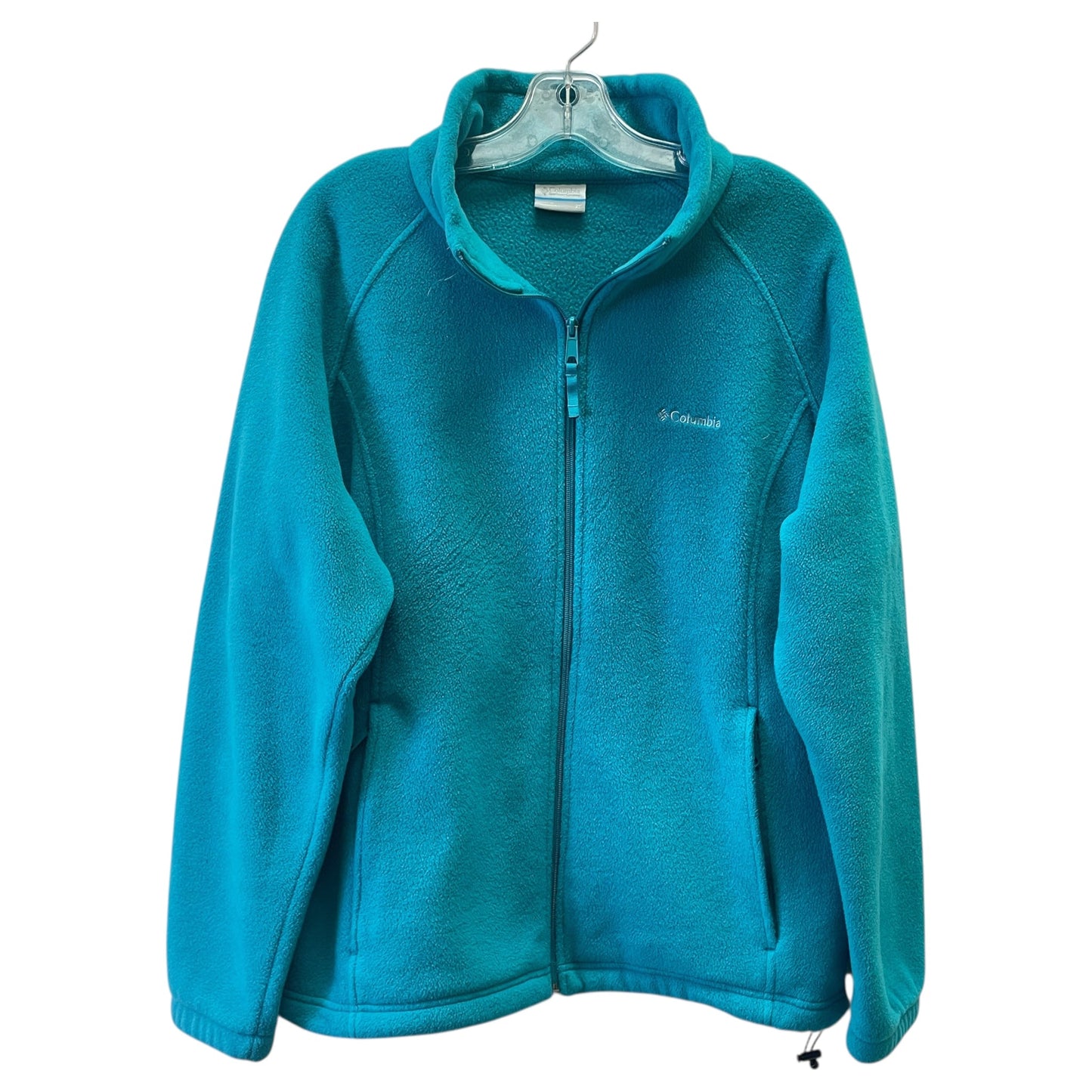 Jacket Fleece By Columbia In Teal, Size:2X