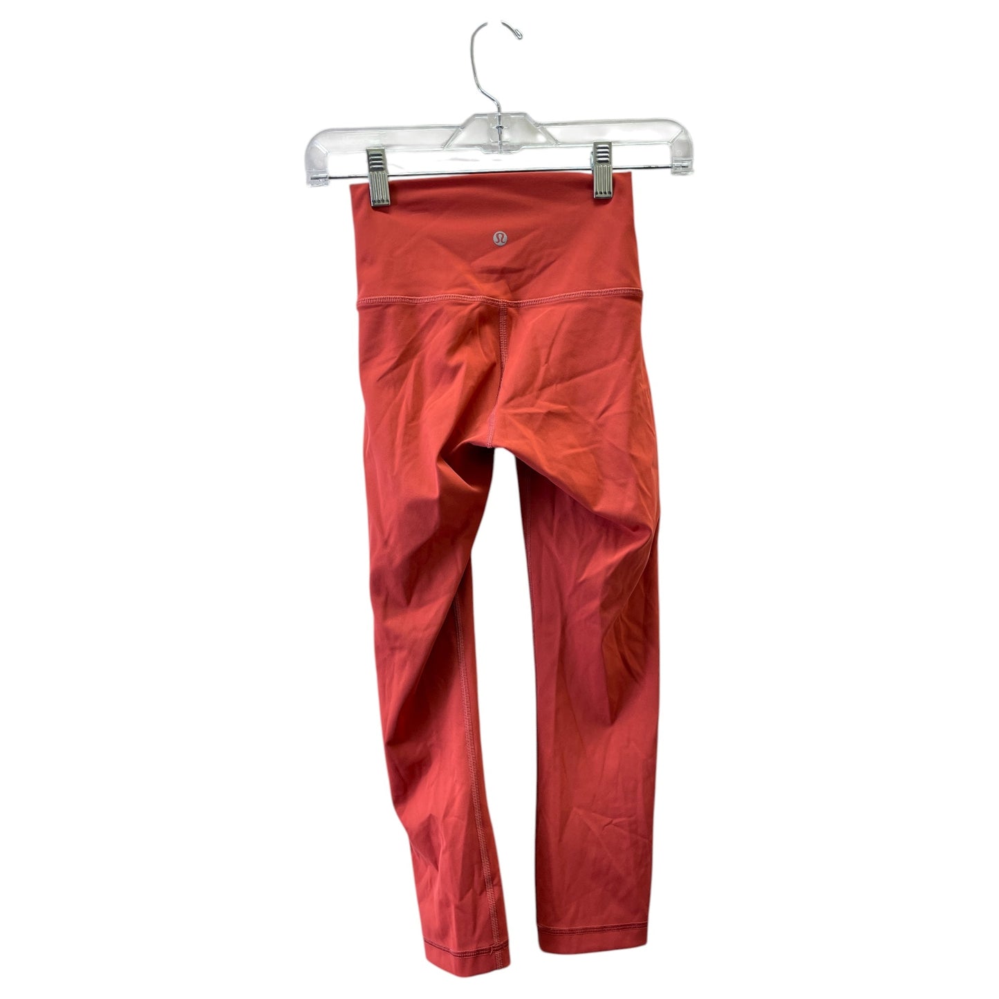 Athletic Capris By Lululemon In Orange, Size:Xs