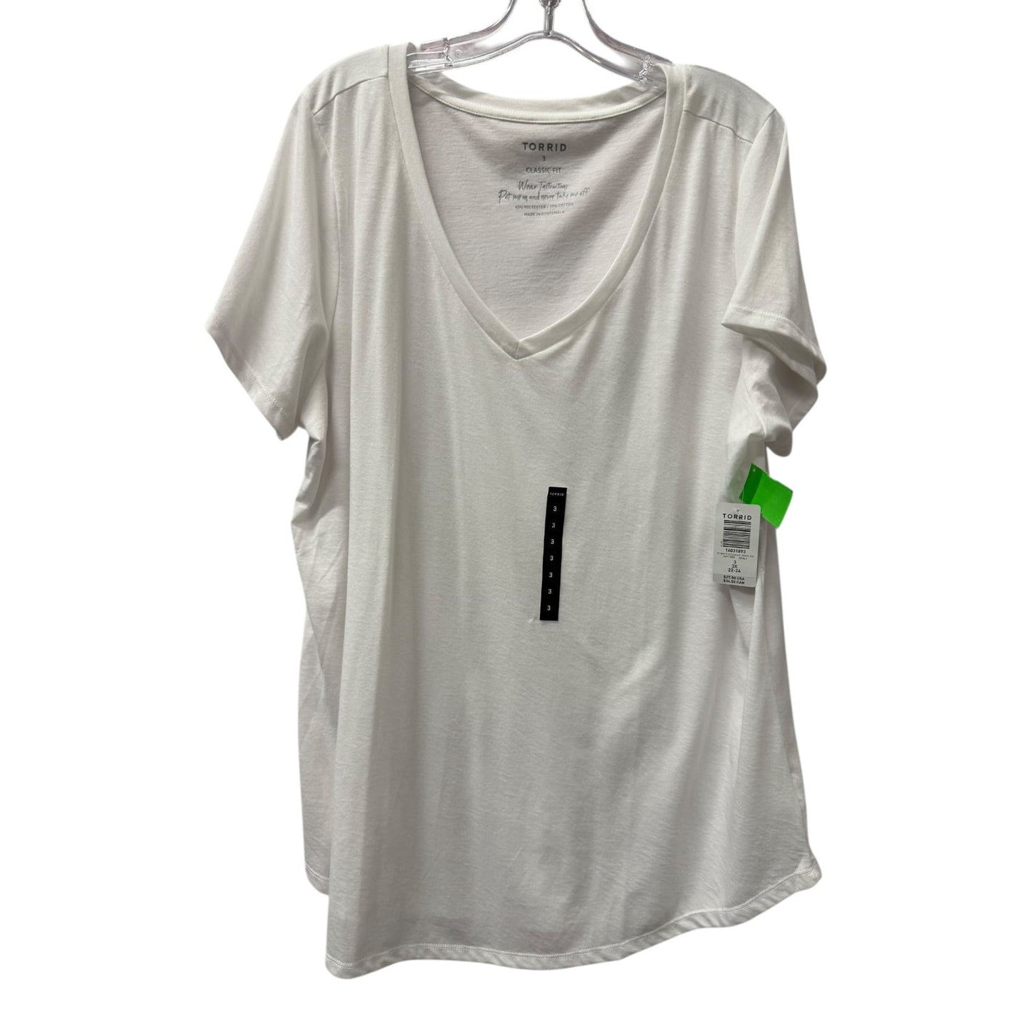 Top Ss By Torrid In White, Size:3X