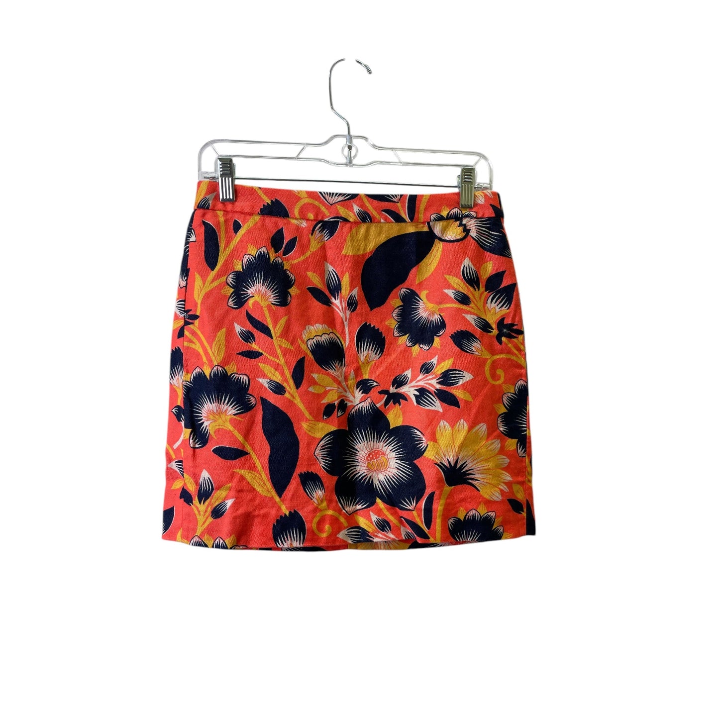 Skirt Midi By J. Crew In Blue & Orange, Size:0