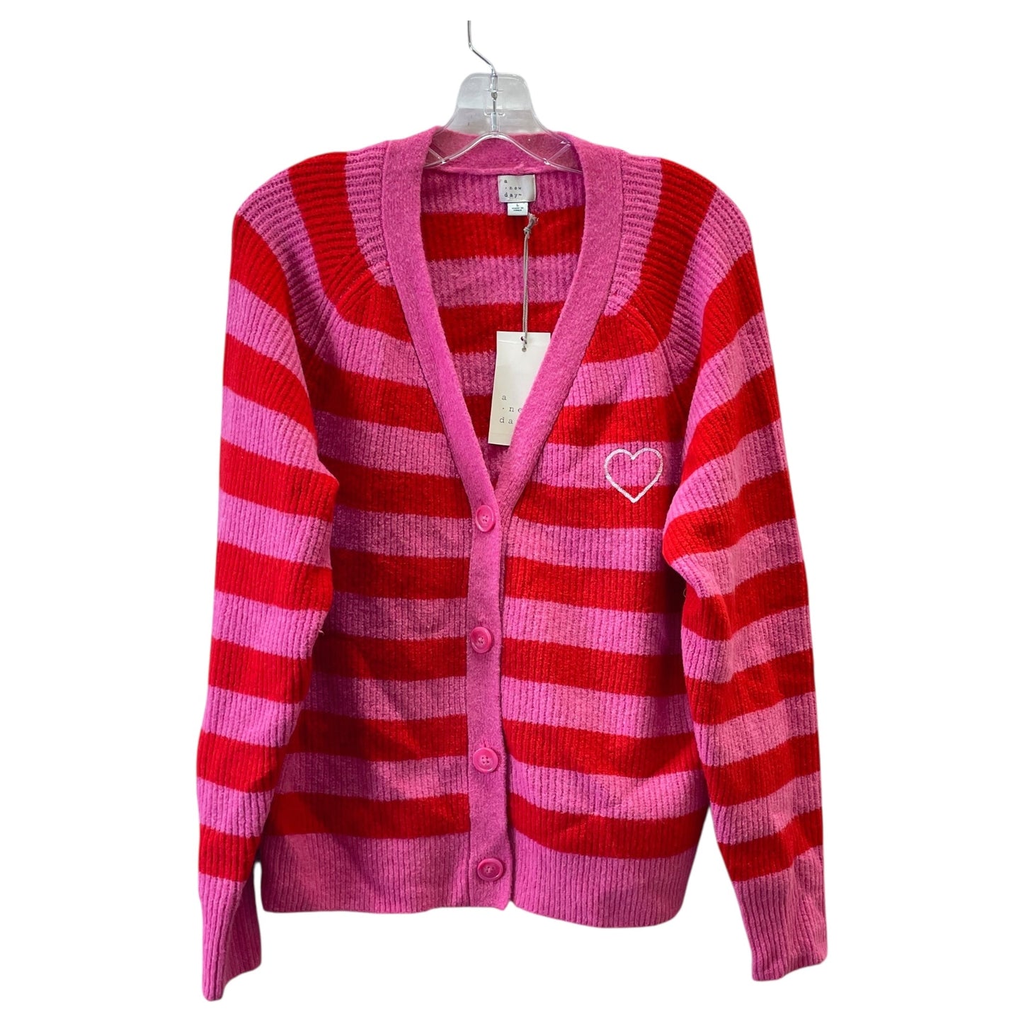 Sweater By A New Day In Pink & Red, Size:L