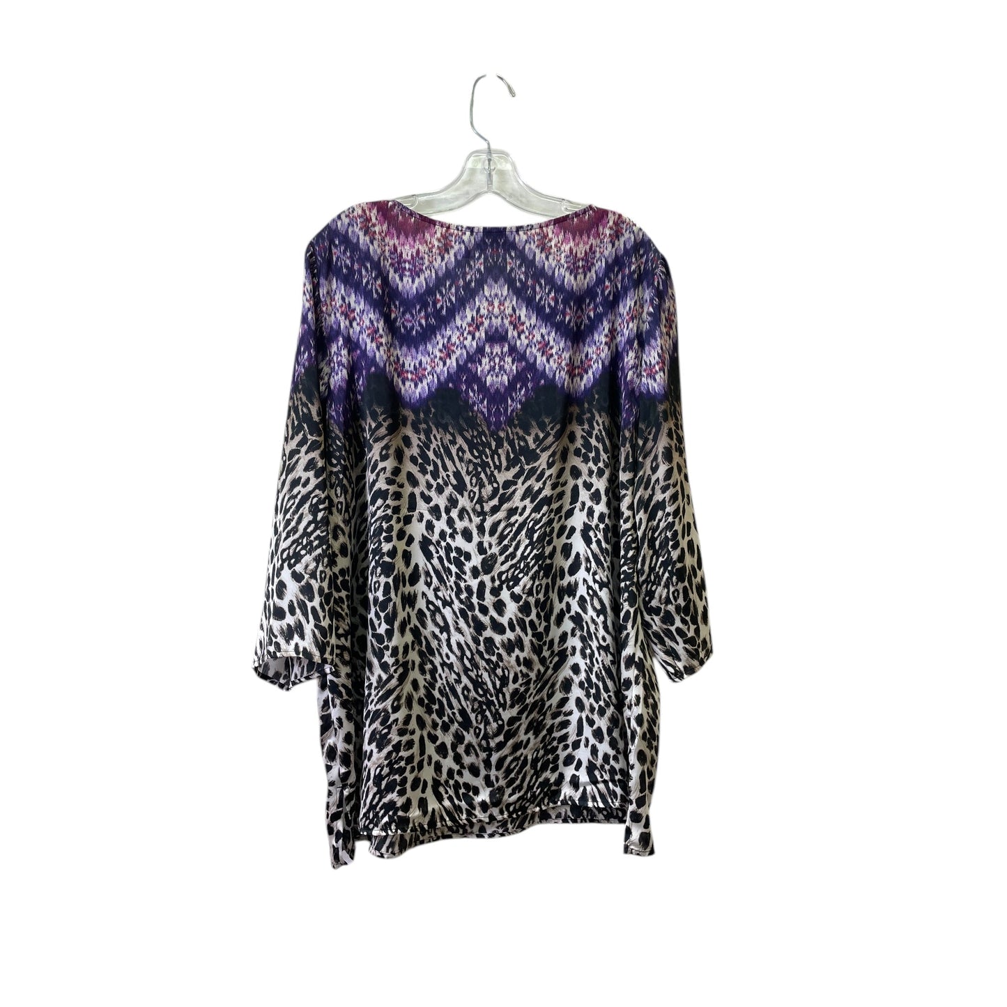 Top Ls By Chicos In Brown & Purple, Size:Xl