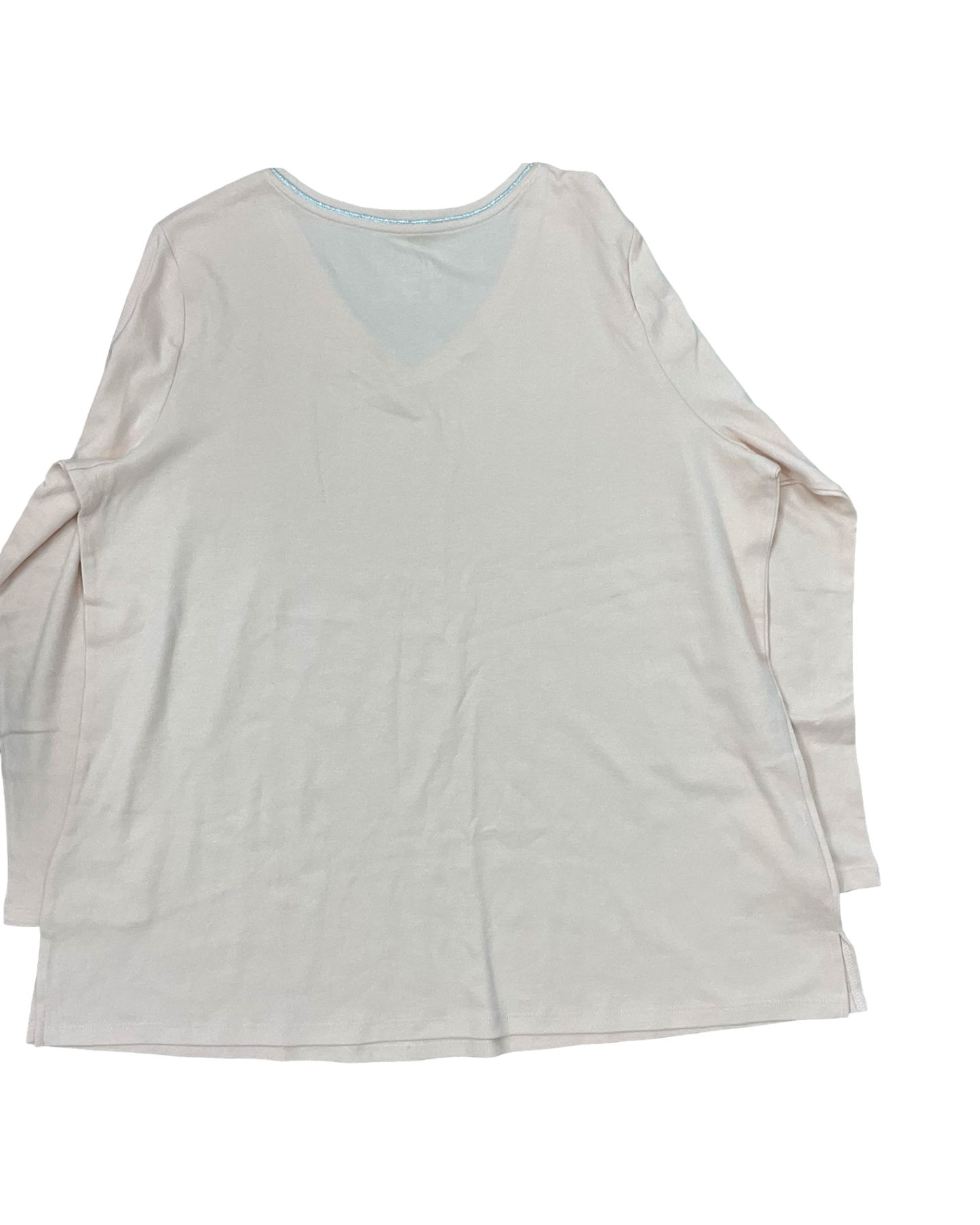 Top Ls By Denim And Company In Orange, Size:2X