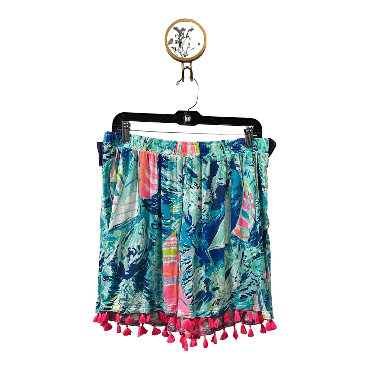 Swimwear Cover-Up Designer By Lilly Pulitzer In Blue & Green, Size:M