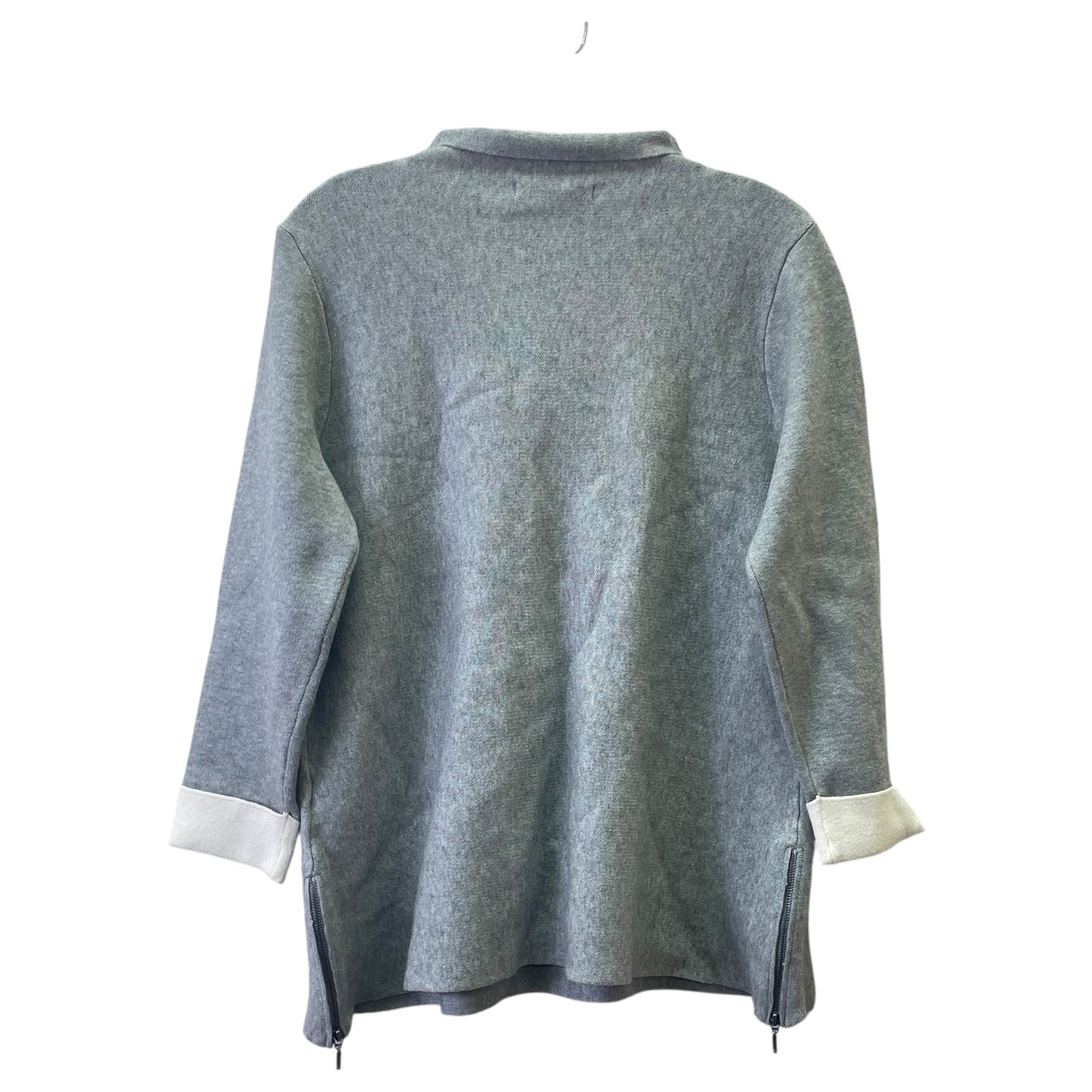 Sweater By Tahari By Arthur Levine In Grey, Size:L