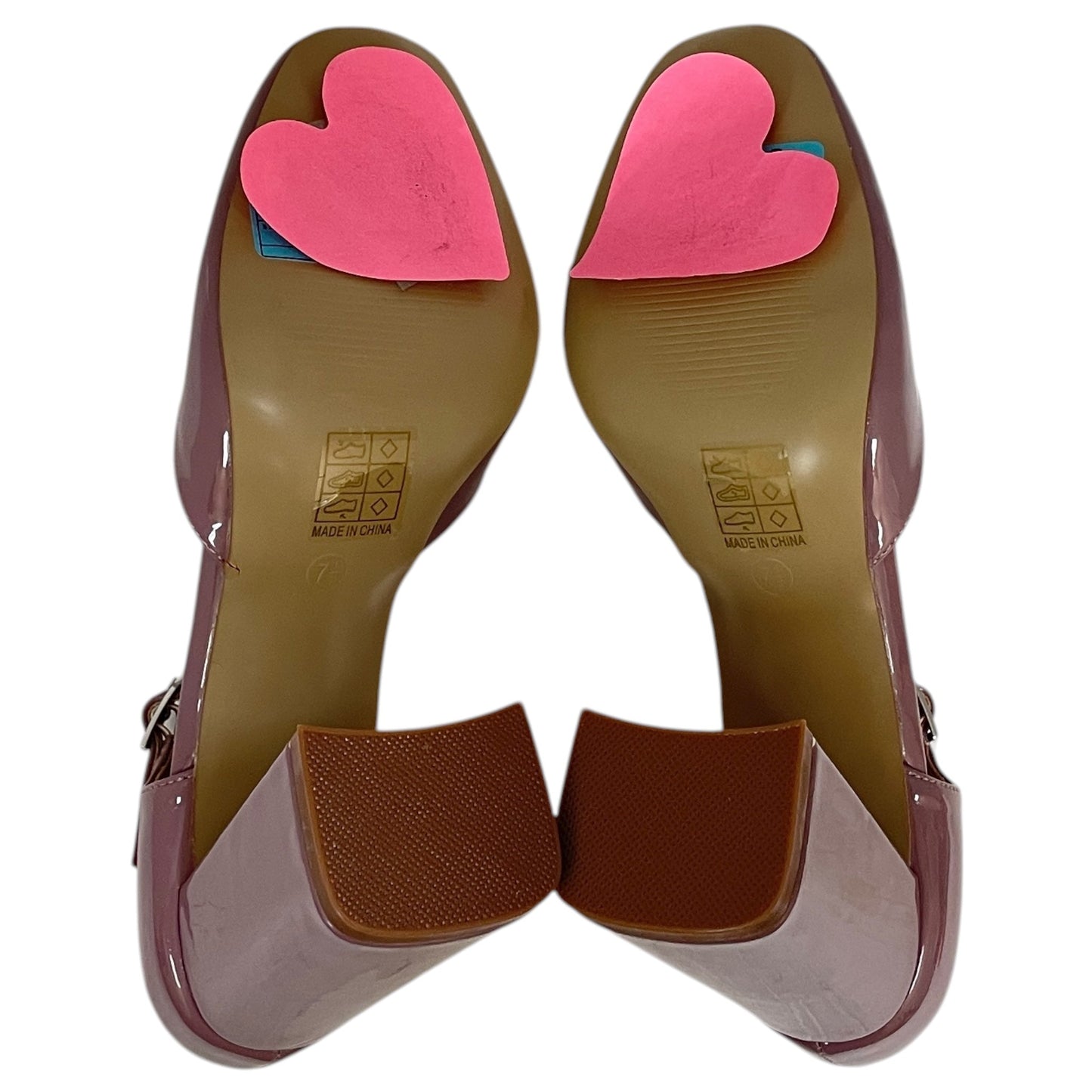 Shoes Heels Block By Journee In Purple, Size:7.5