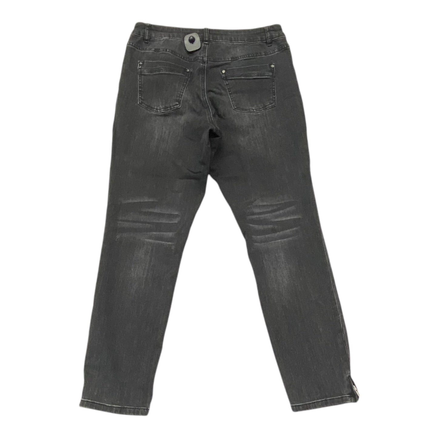Jeans Straight By Charlie B In Black Denim, Size:10