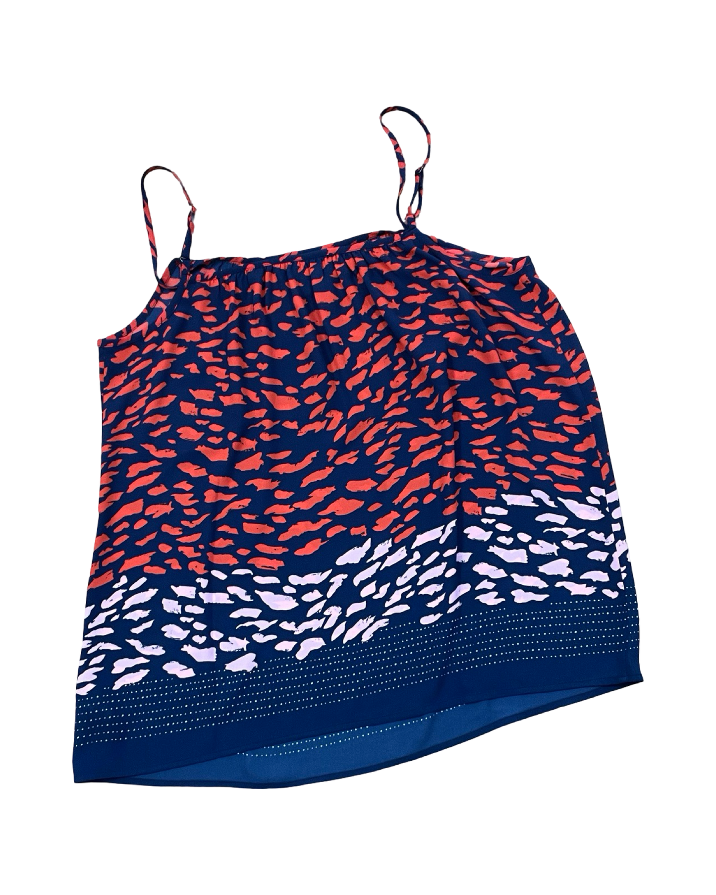 Top Sleeveless By Cabi In Blue & Red, Size:M