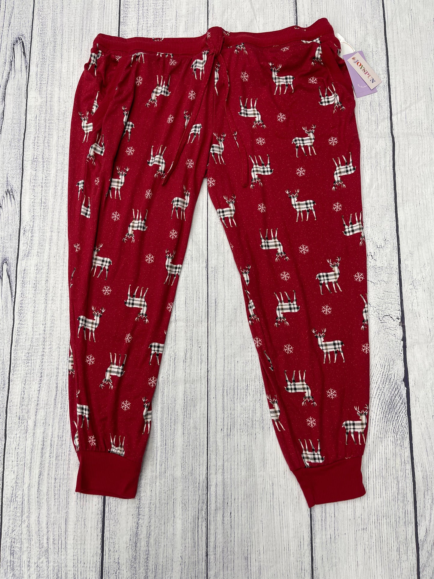 Pajama Pants By Jr Nites In Red, Size: 3x