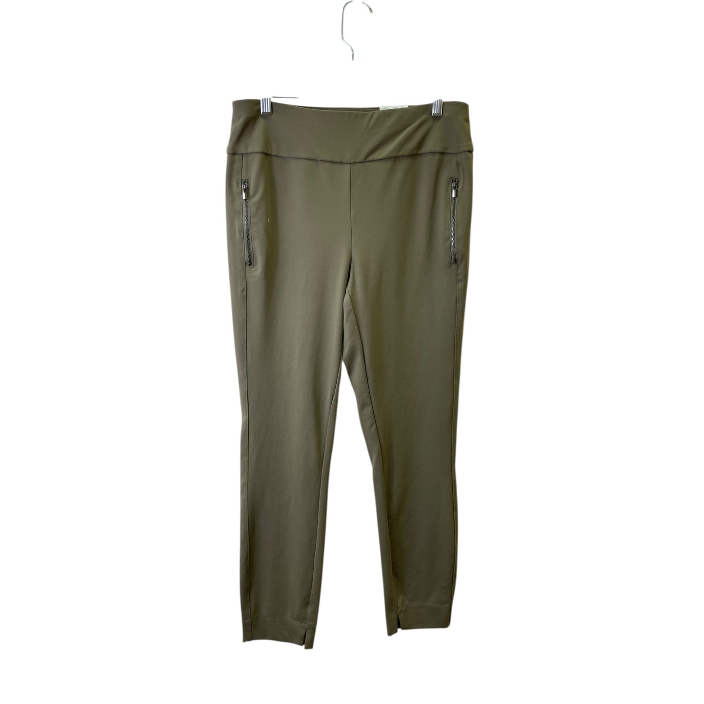 Athletic Leggings By Ezy Wear by C H 1 In Green, Size:L