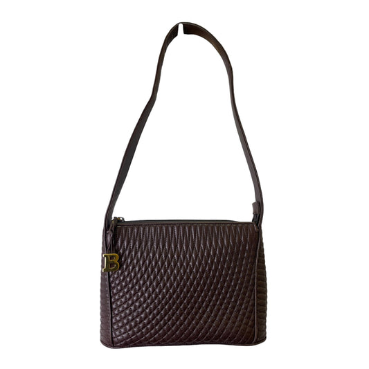 Handbag Leather By Bally In Brown, Size:Small