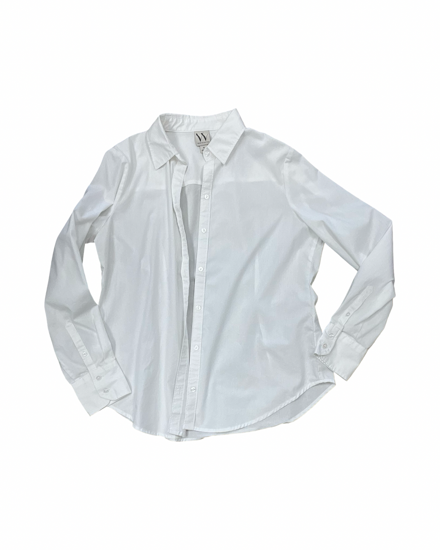 Blouse Ls By Worthington In White, Size:M