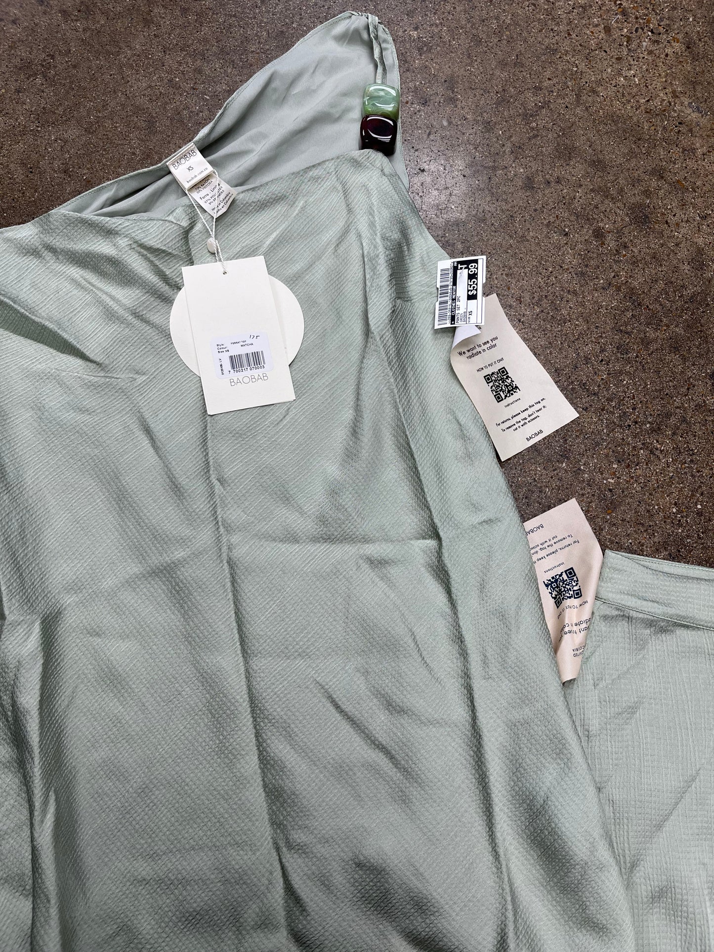 Pants Set 2Pc By Clothes Mentor In Green, Size:Xs