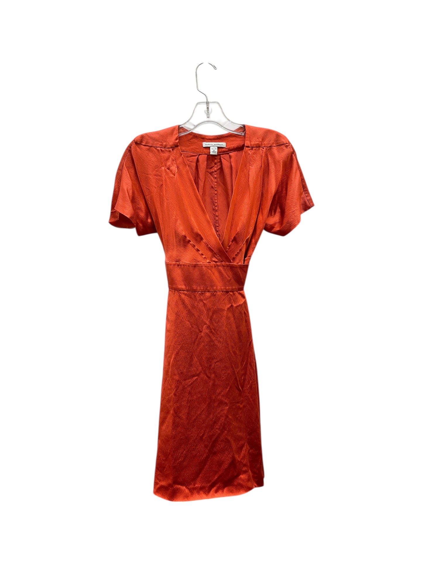 Dress Casual Midi By Banana Republic In Orange, Size:2P